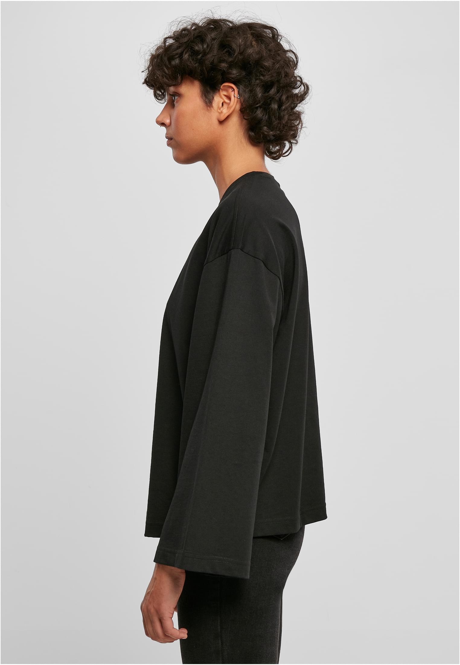 Ladies Organic Oversized Wide Longsleeve | black