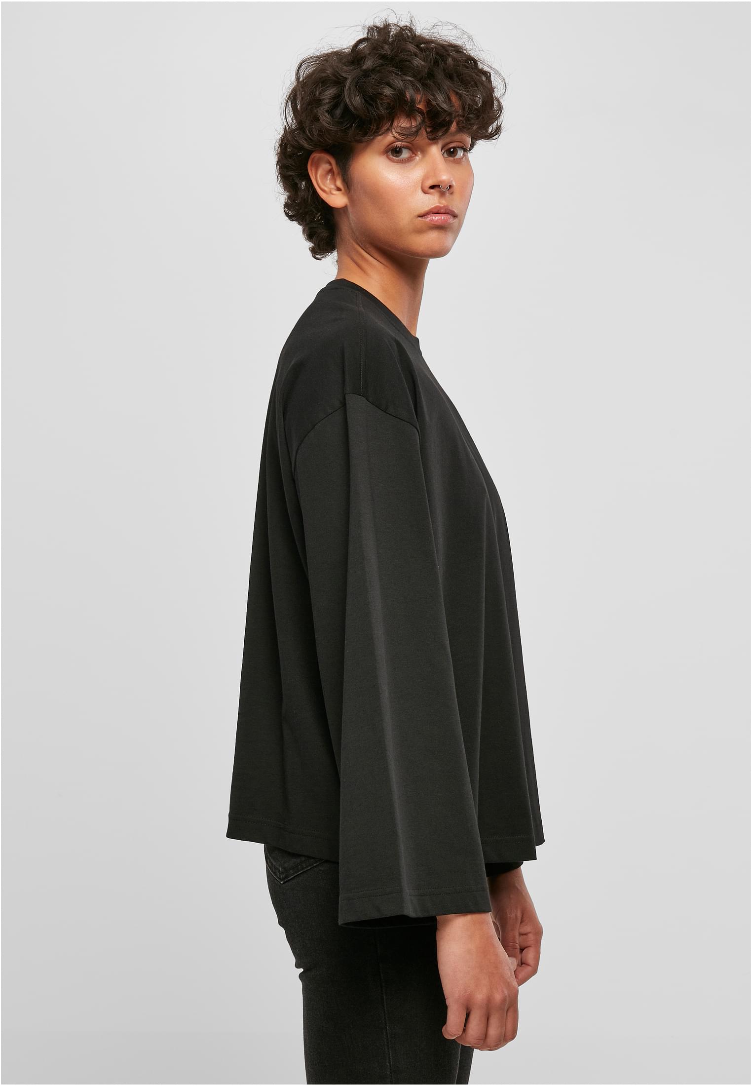 Ladies Organic Oversized Wide Longsleeve | black