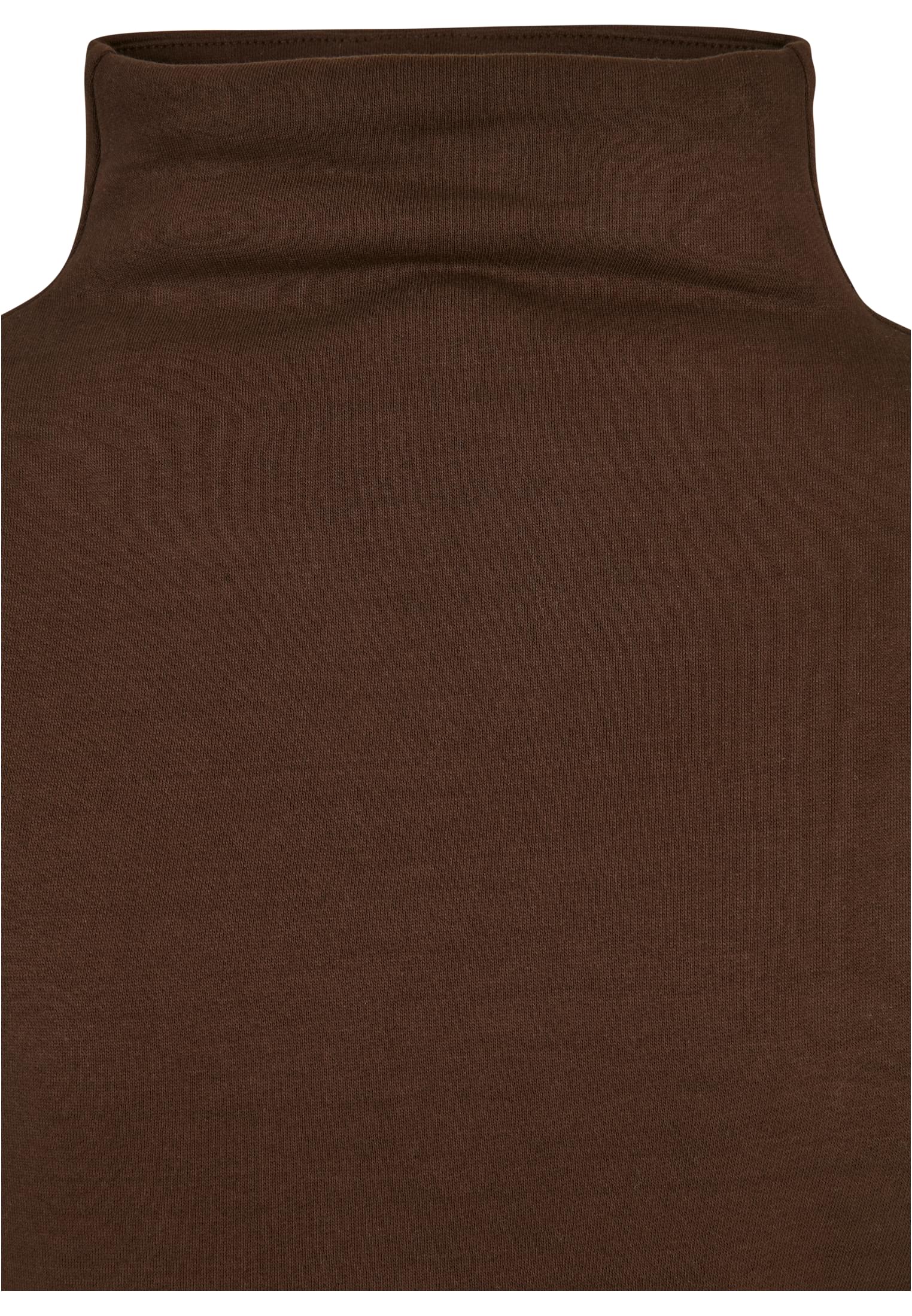 Ladies Organic Short High Neck Crew | brown