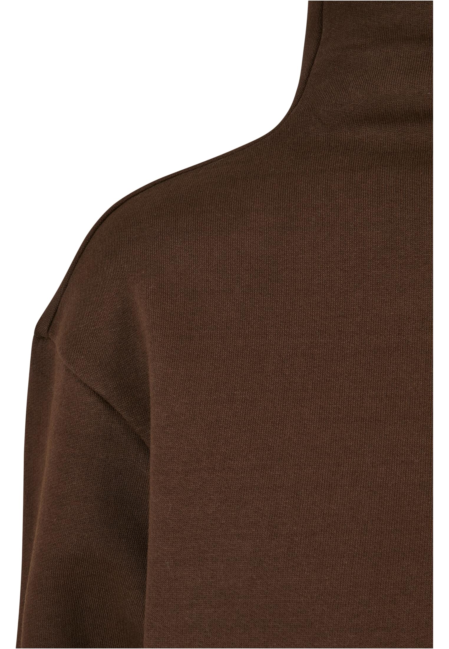 Ladies Organic Short High Neck Crew | brown