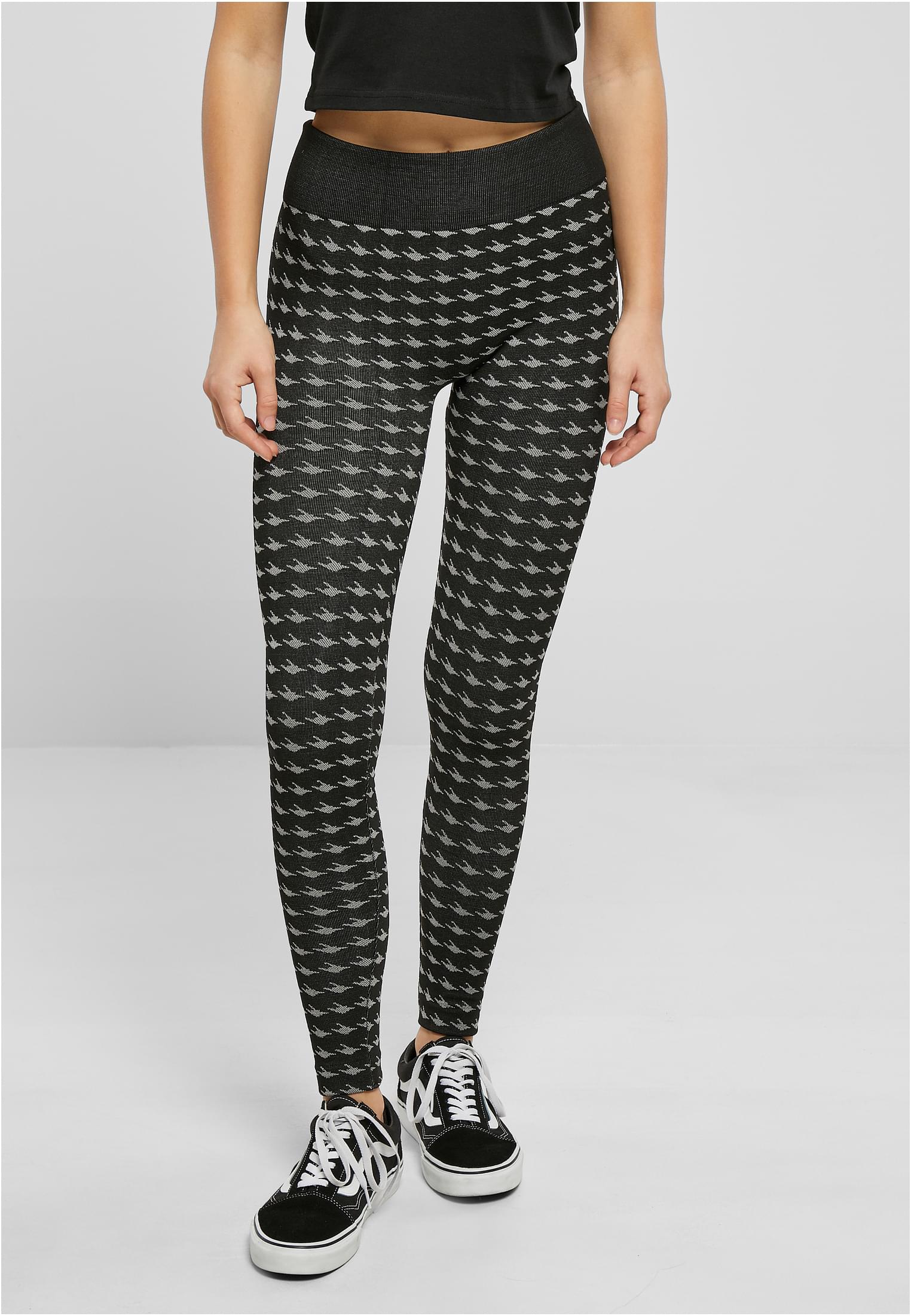 Ladies Seamless Heritage Leggings | blackhoundstooth