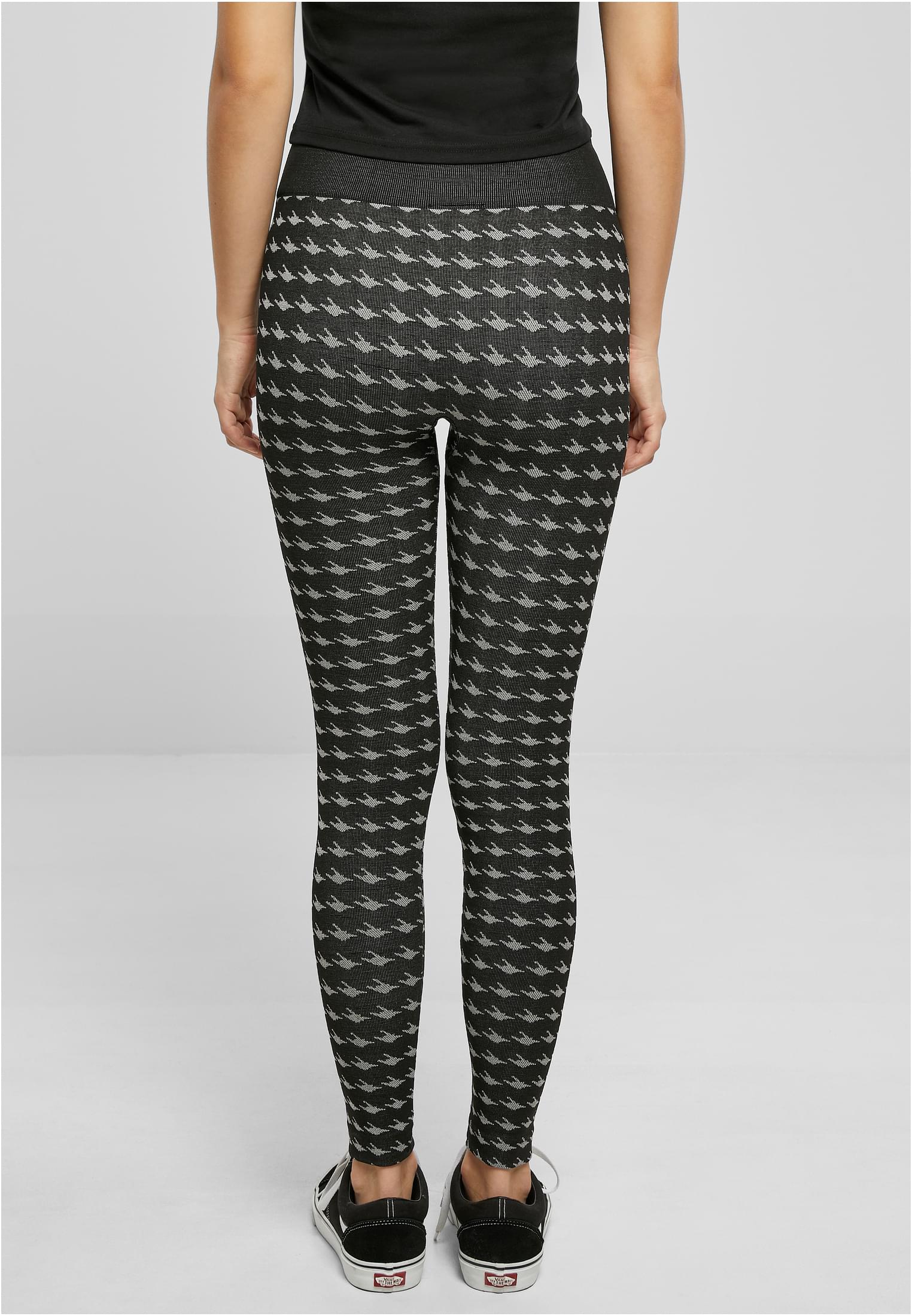 Ladies Seamless Heritage Leggings | blackhoundstooth