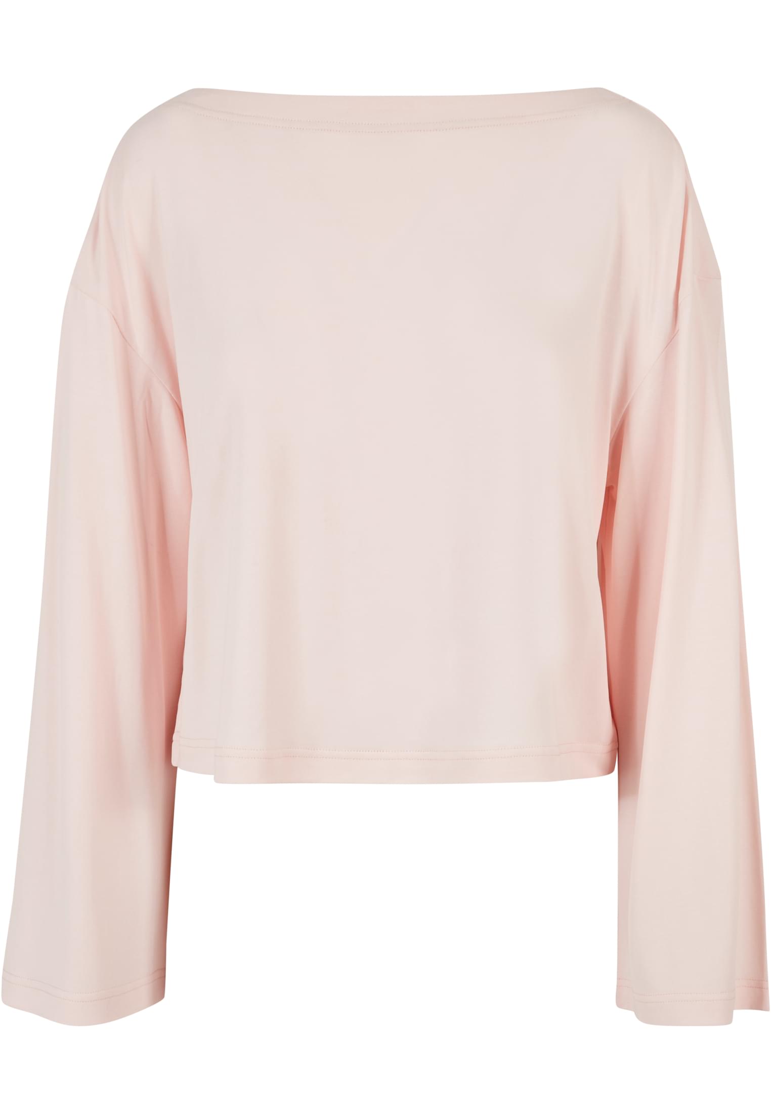 Ladies Short Modal Bateau Necklinie Longsleeve | pink