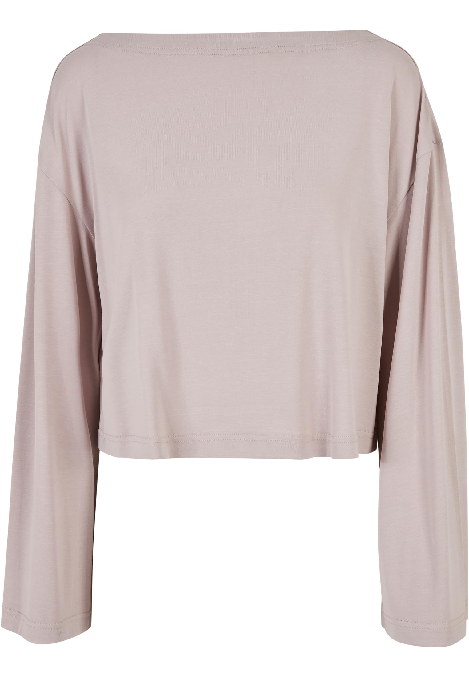 Ladies Short Modal Bateau Necklinie Longsleeve | warmgrey