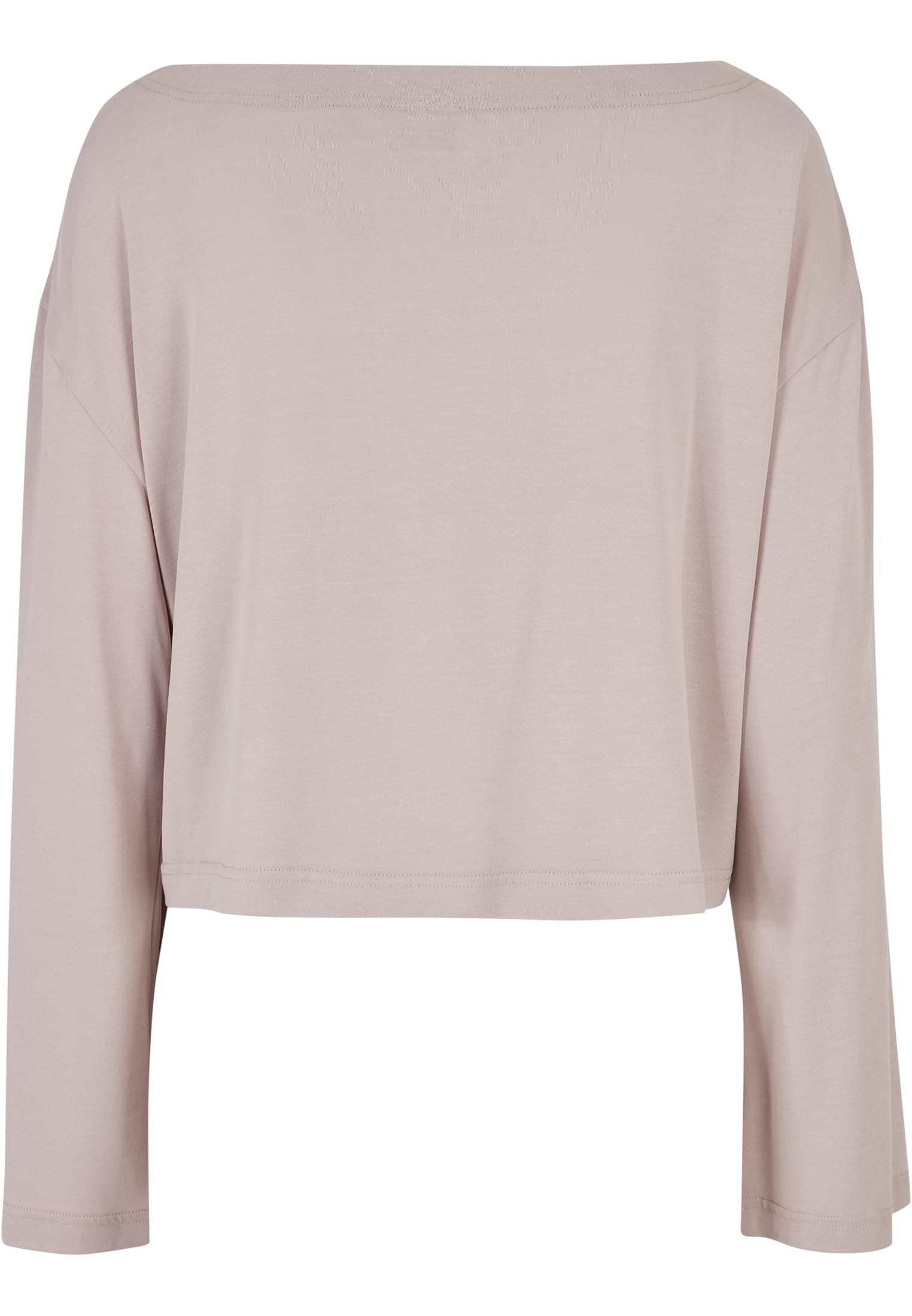 Ladies Short Modal Bateau Necklinie Longsleeve | warmgrey