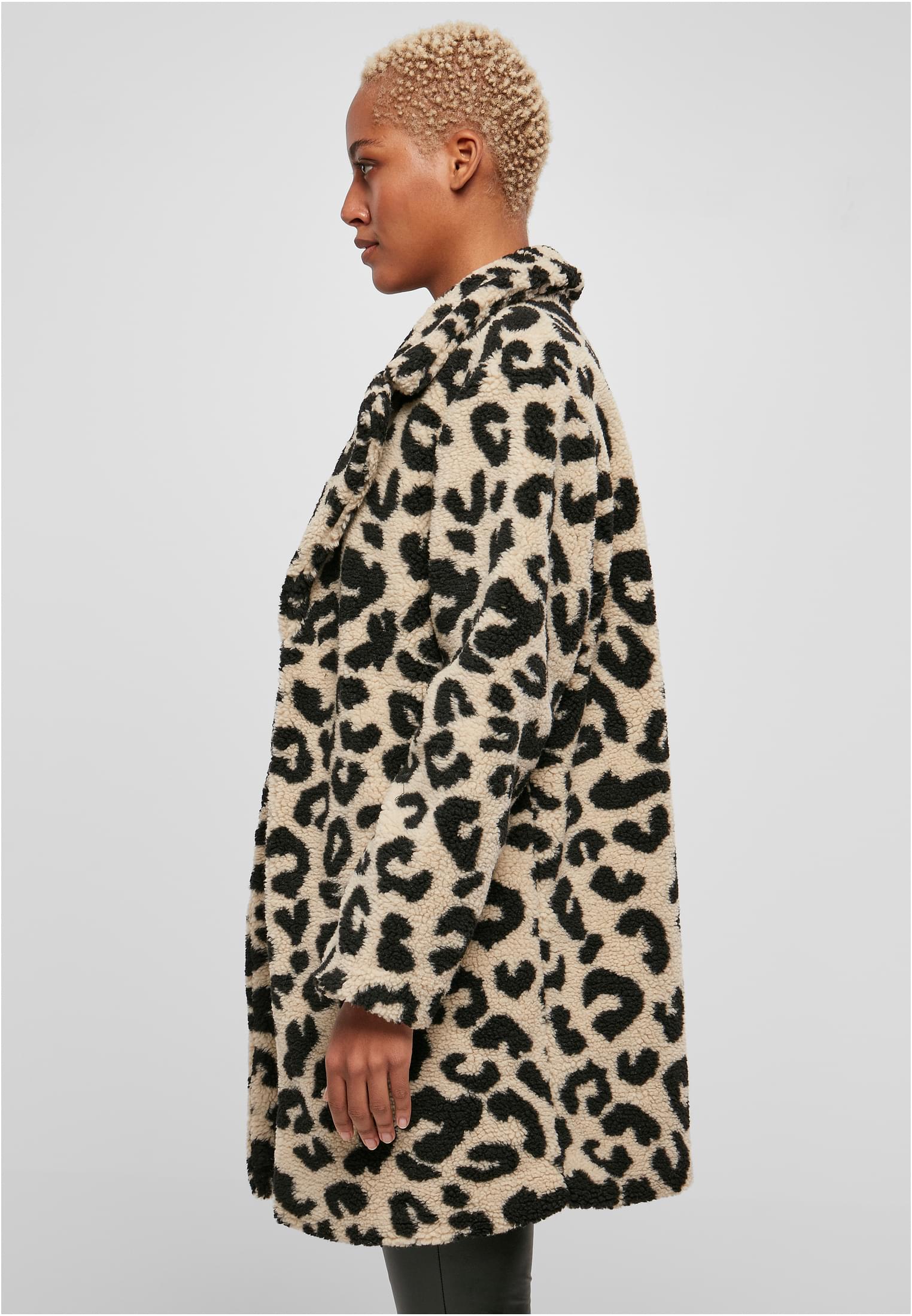 Ladies Oversized AOP Sherpa Coat | sandleo