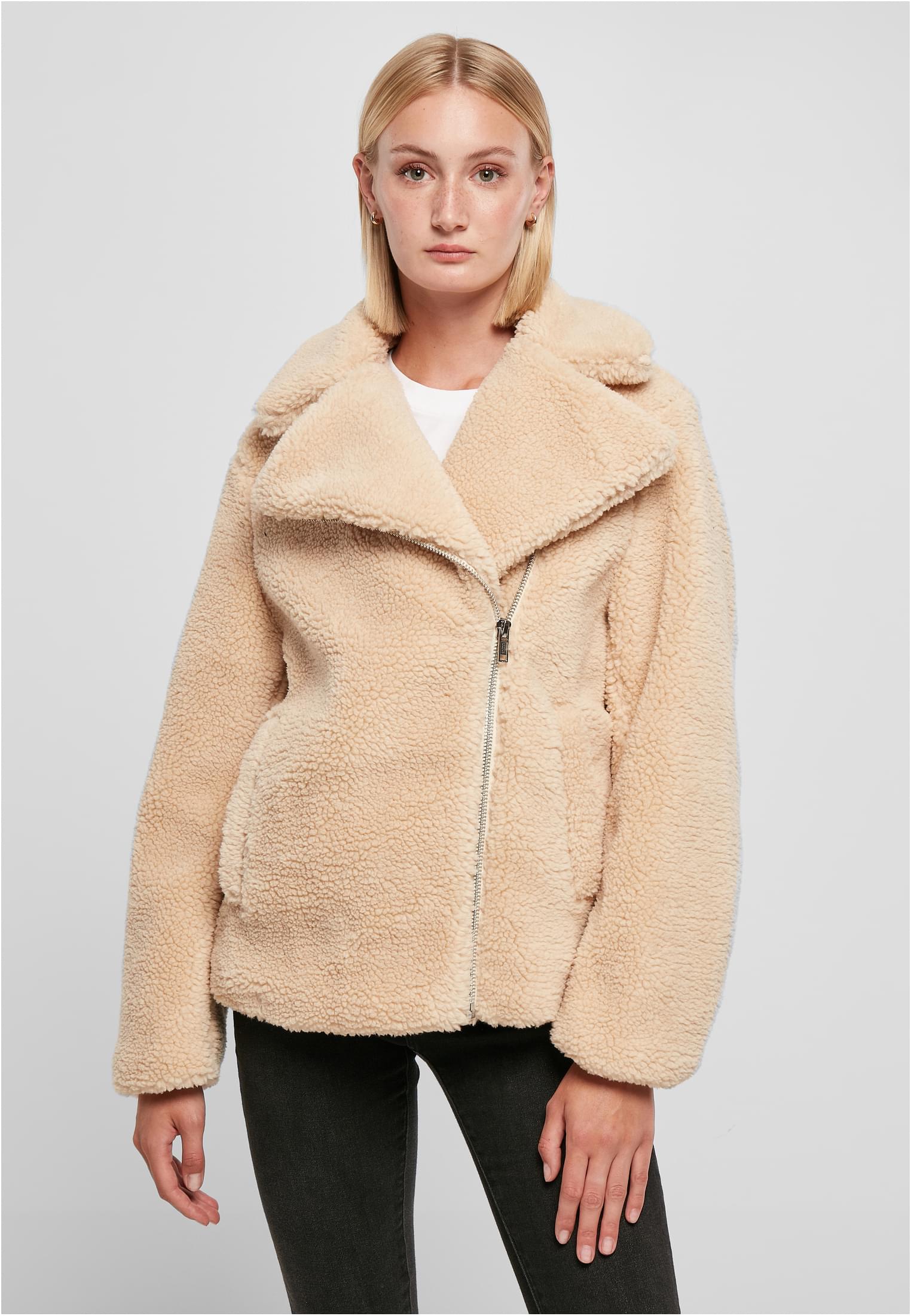 Ladies Sherpa Biker Jacket | unionbeige