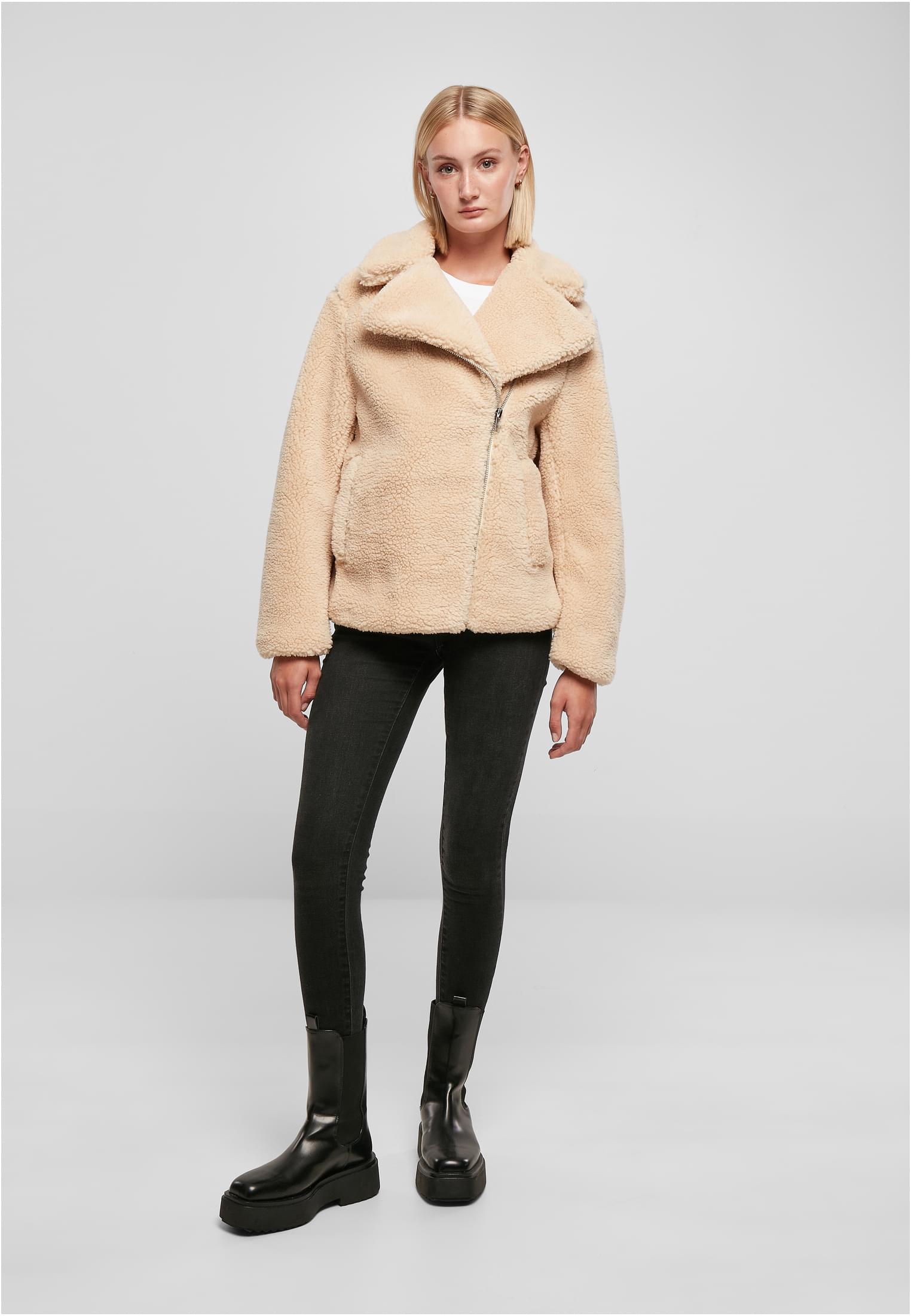 Ladies Sherpa Biker Jacket | unionbeige