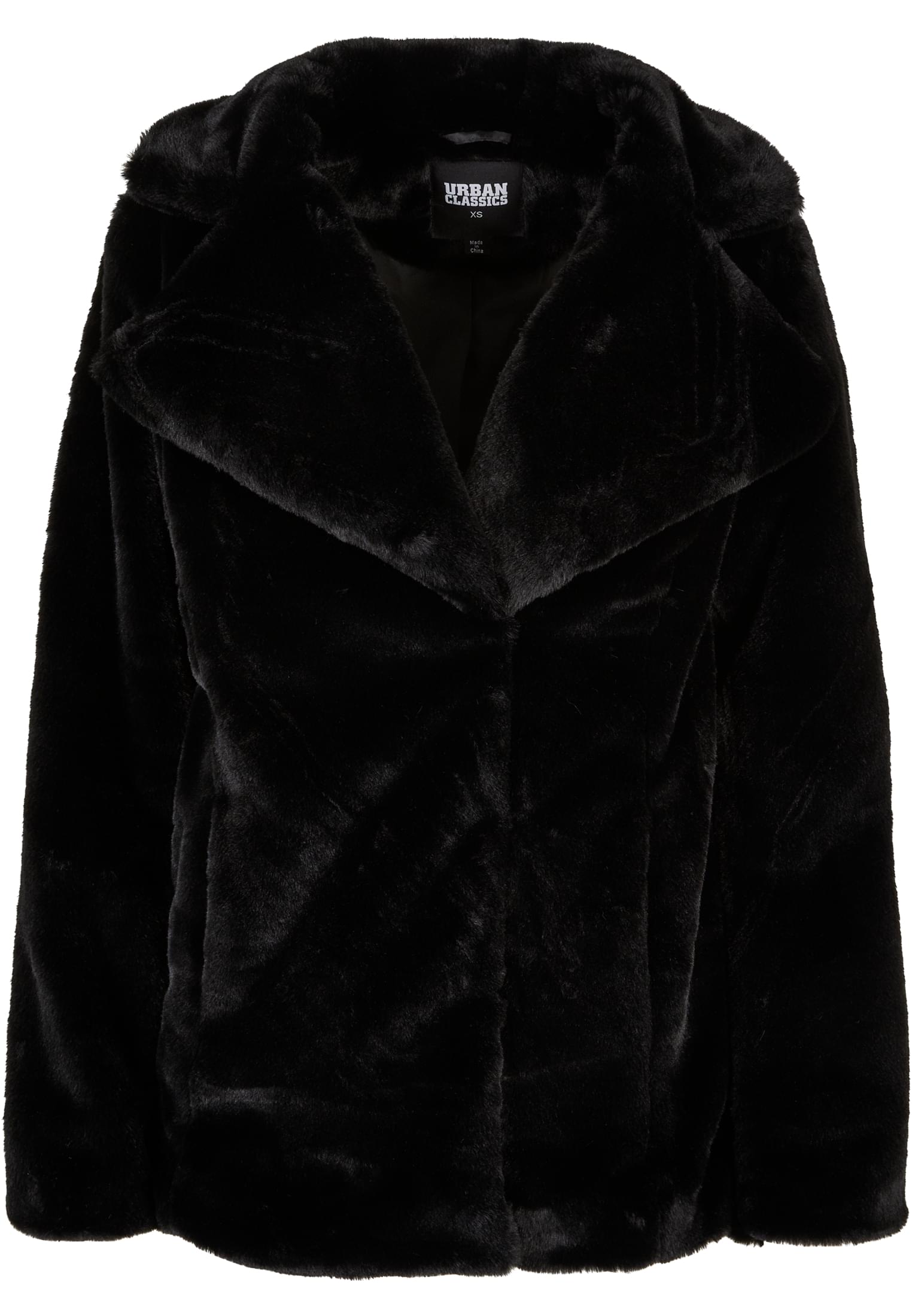 Ladies Lapel Teddy Jacket | black