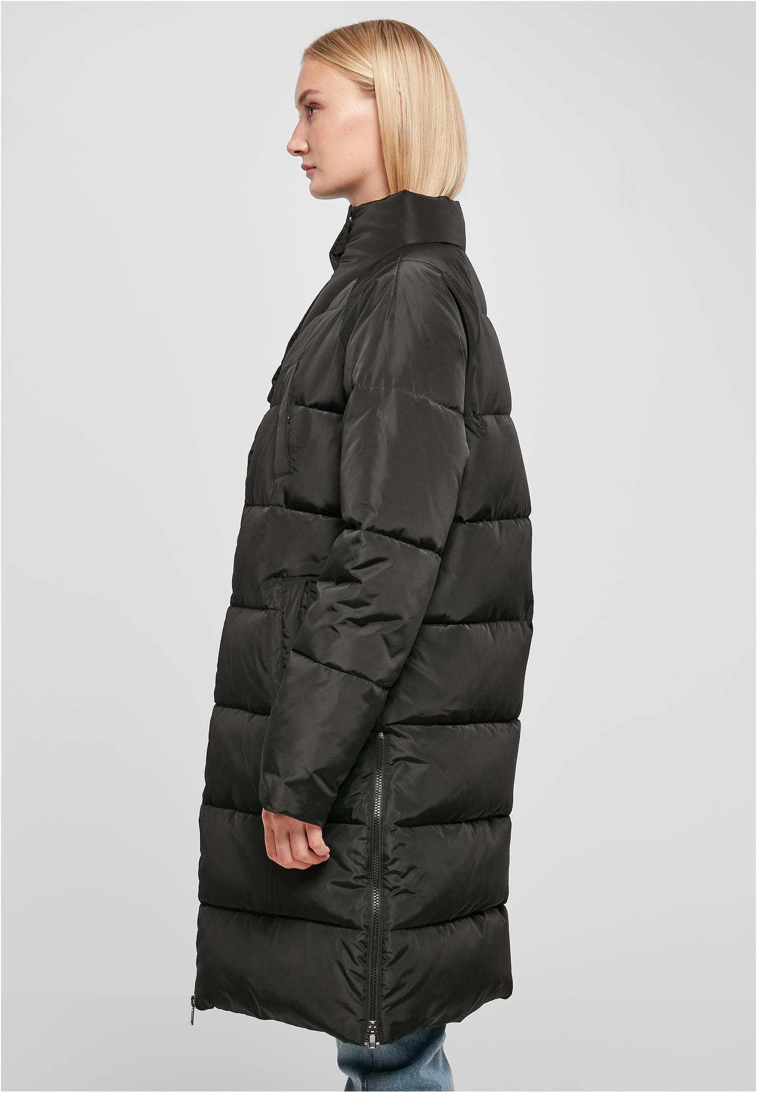 Ladies High Neck Puffer Coat | black