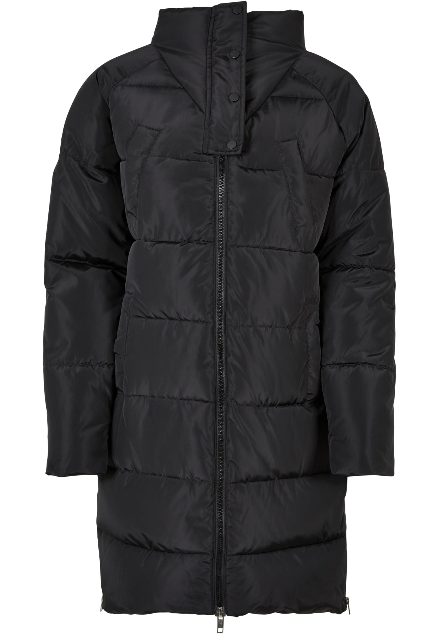 Ladies High Neck Puffer Coat | black