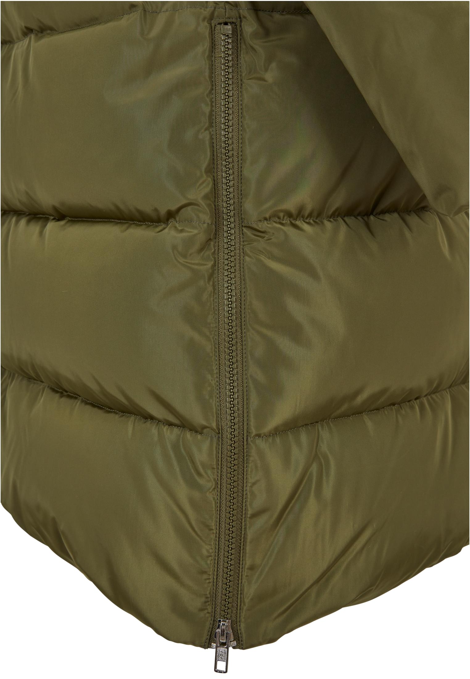 Ladies High Neck Puffer Coat | olive