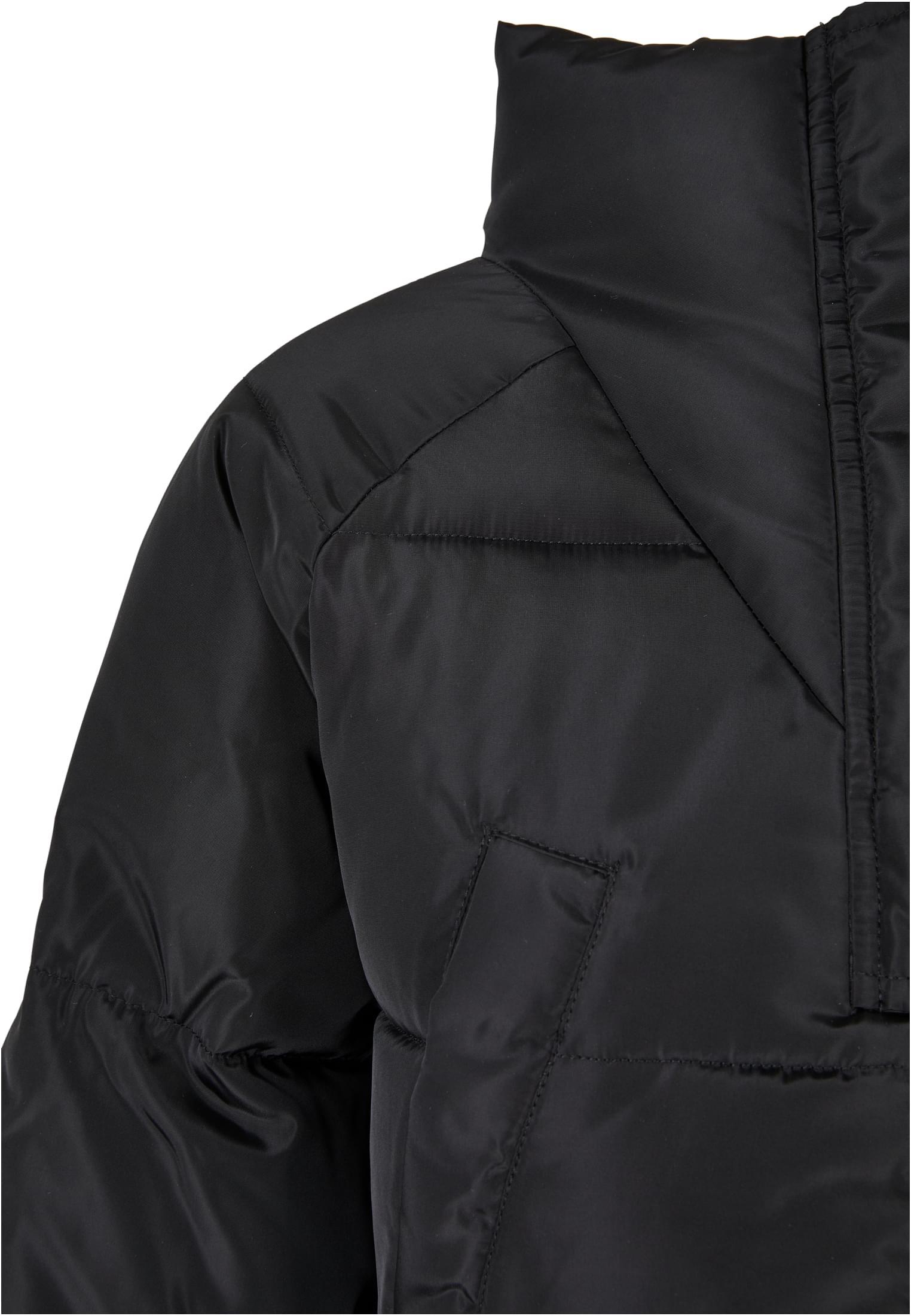 Ladies High Neck Puffer Coat | black