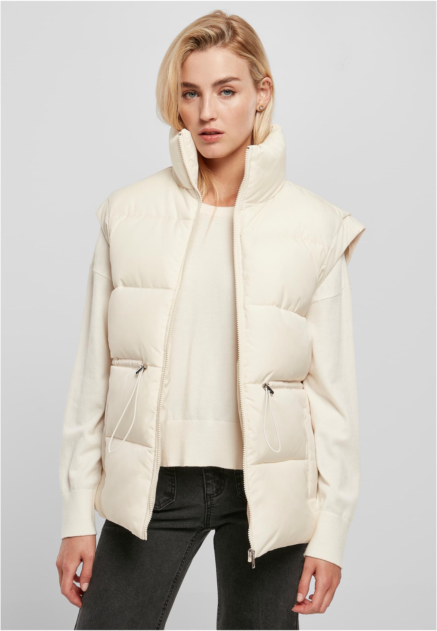 Ladies Waisted Puffer Vest | whitesand