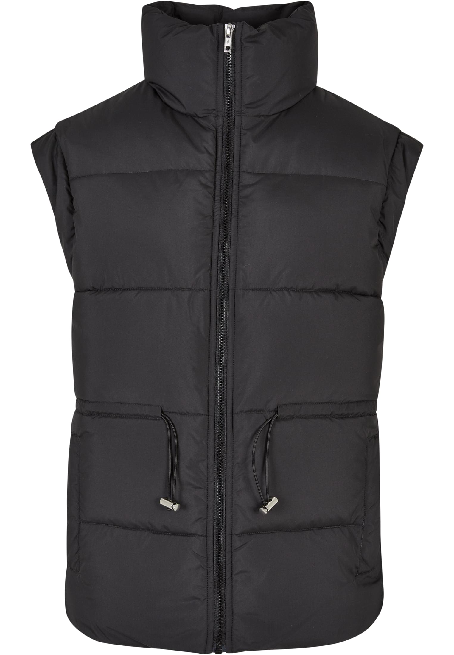 Ladies Waisted Puffer Vest | black