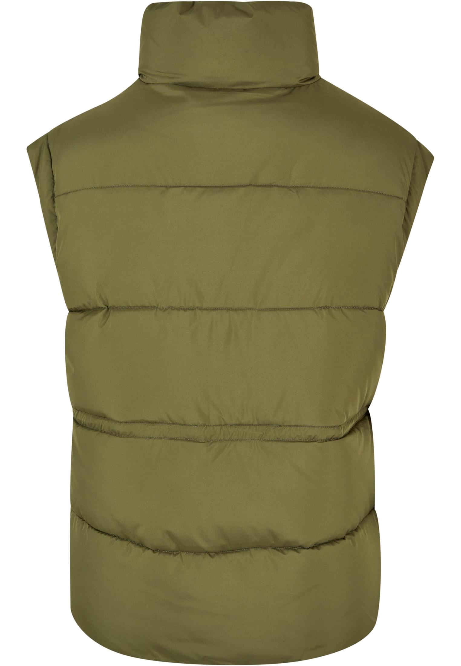 Ladies Waisted Puffer Vest | olive