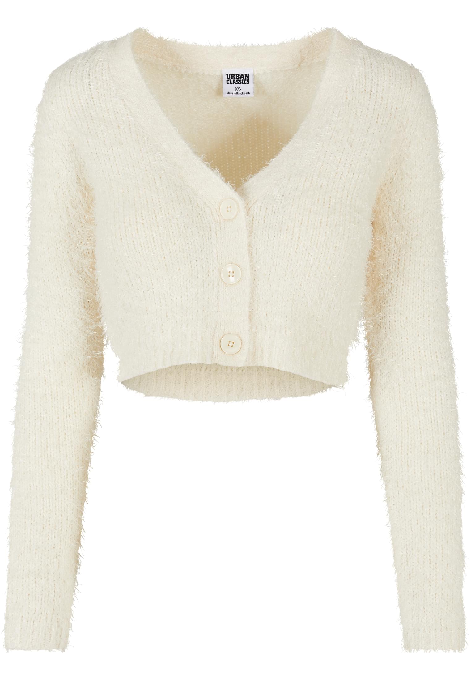 Ladies Cropped Feather Cardigan | whitesand