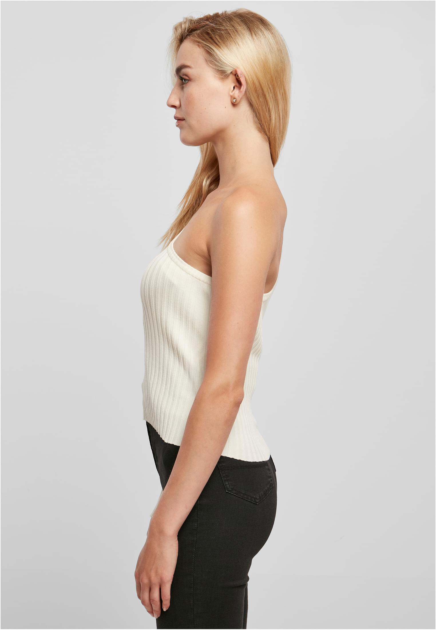 Ladies Short Rib Knit One Sleeve Sweater | whitesand