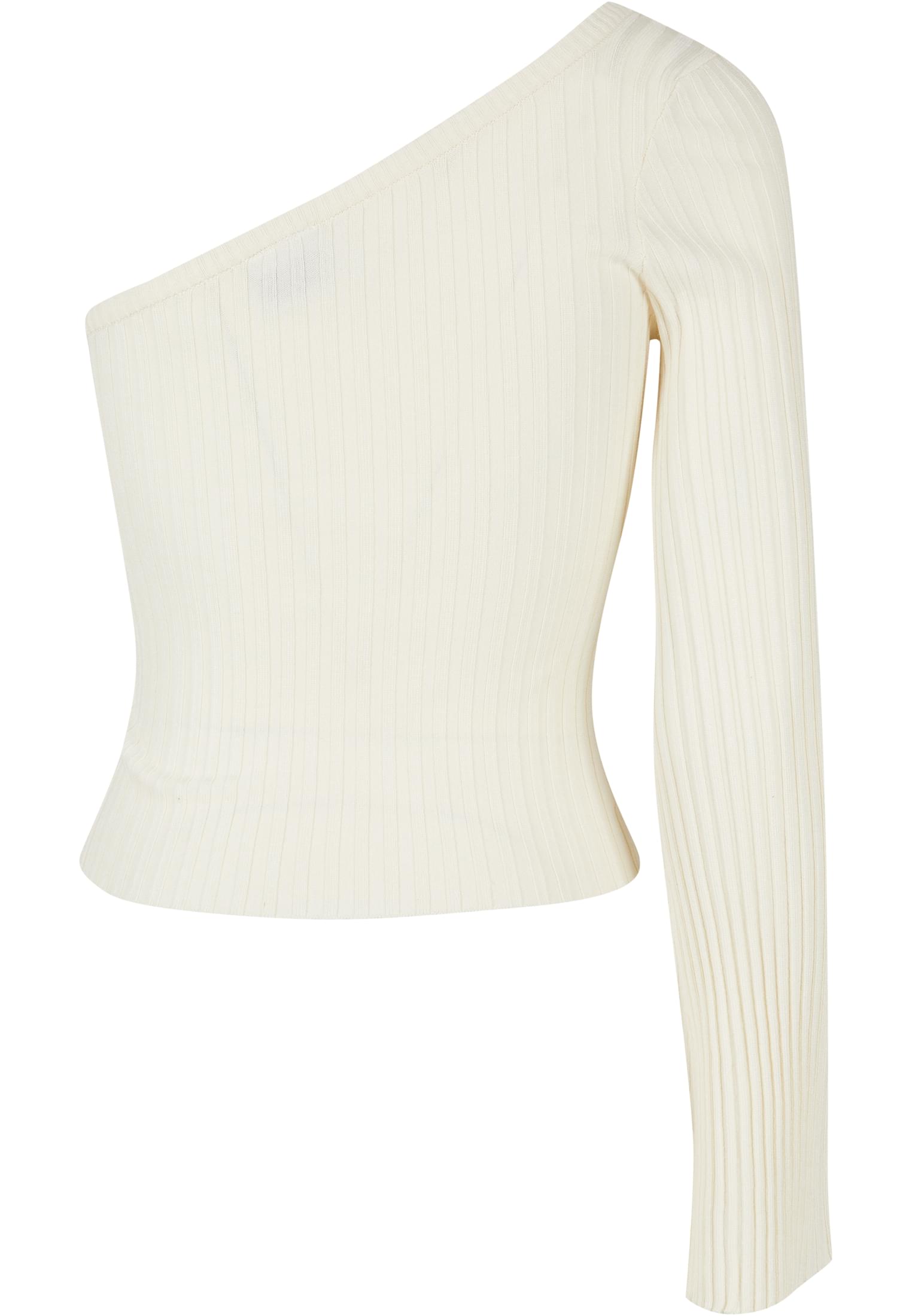 Ladies Short Rib Knit One Sleeve Sweater | whitesand