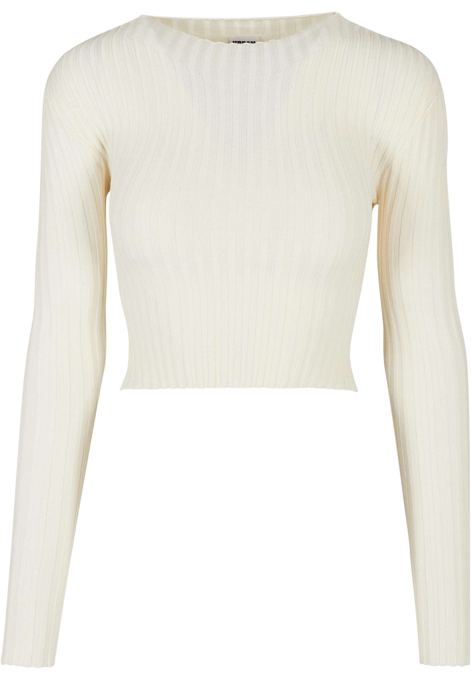 Ladies Short Rib Knit Twisted Back Sweater | whitesand