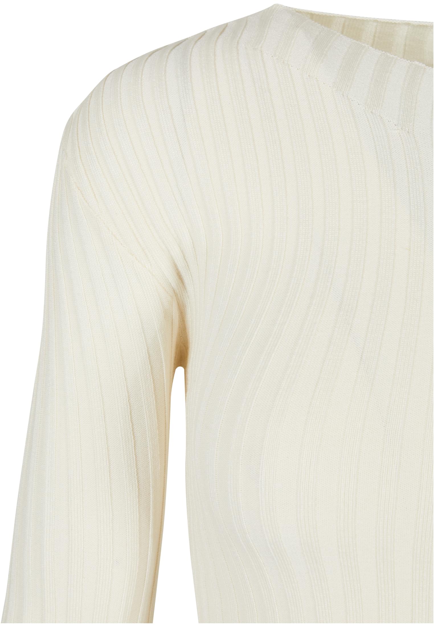 Ladies Short Rib Knit Twisted Back Sweater | whitesand