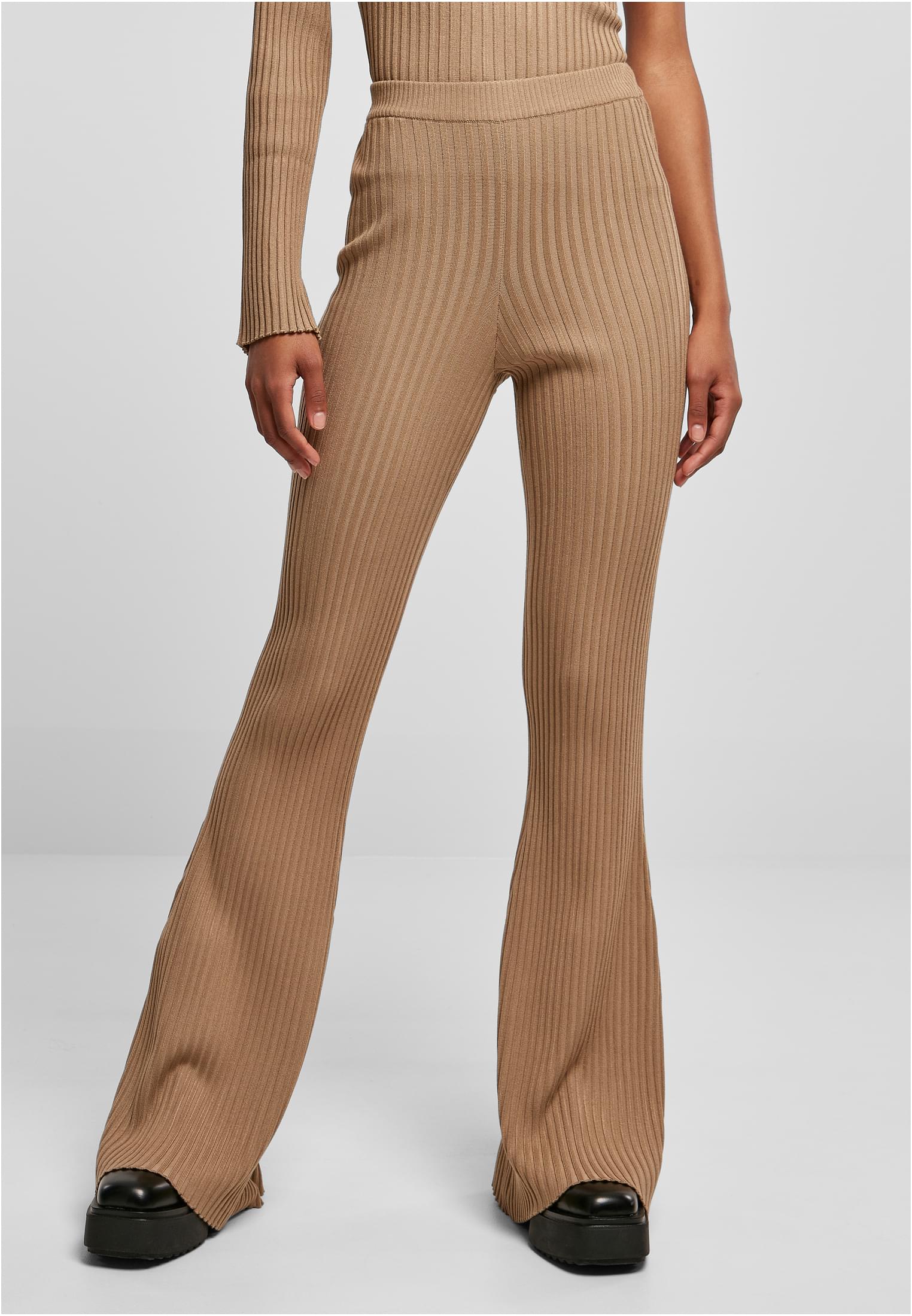 Ladies Flared Rib Knit Leggings | unionbeige