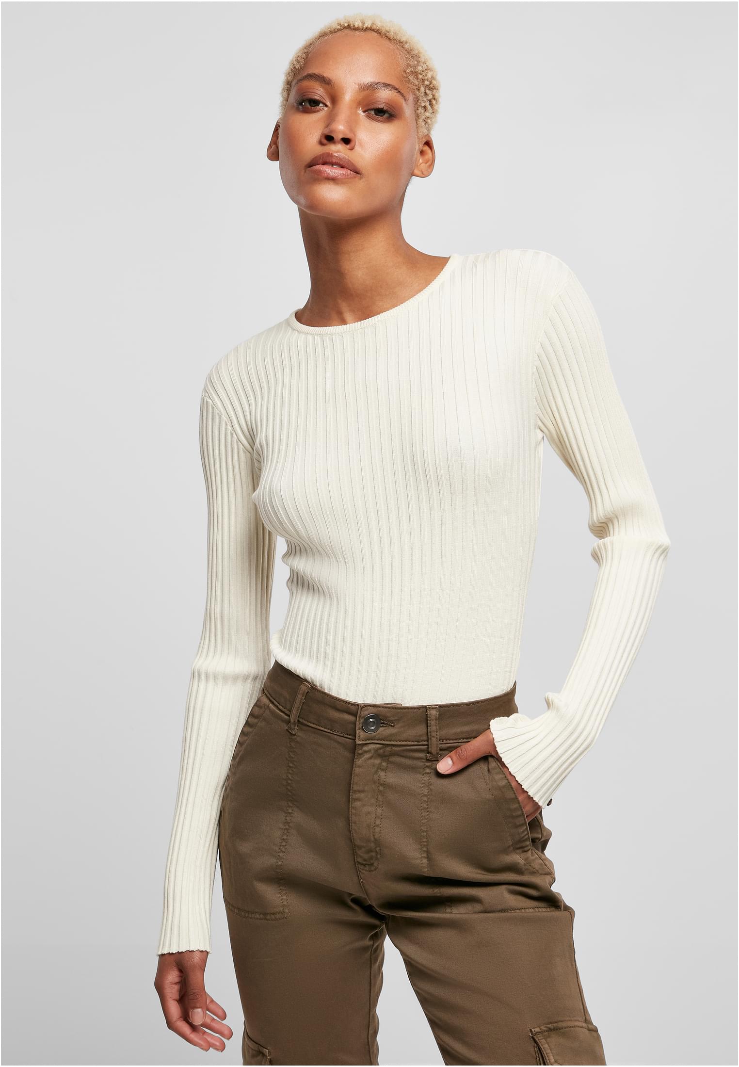 Ladies Rib Knit Longsleeve Body | whitesand