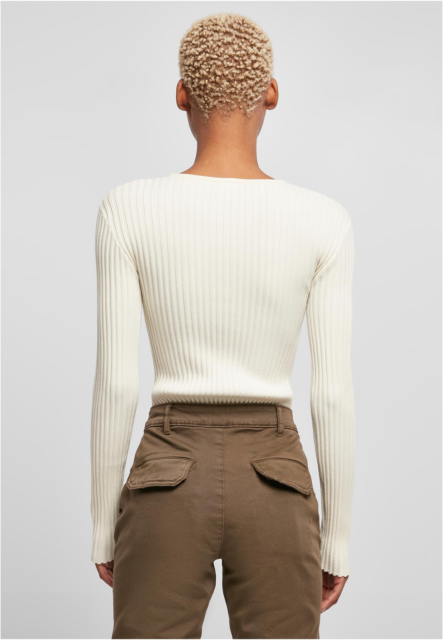 Ladies Rib Knit Longsleeve Body | whitesand