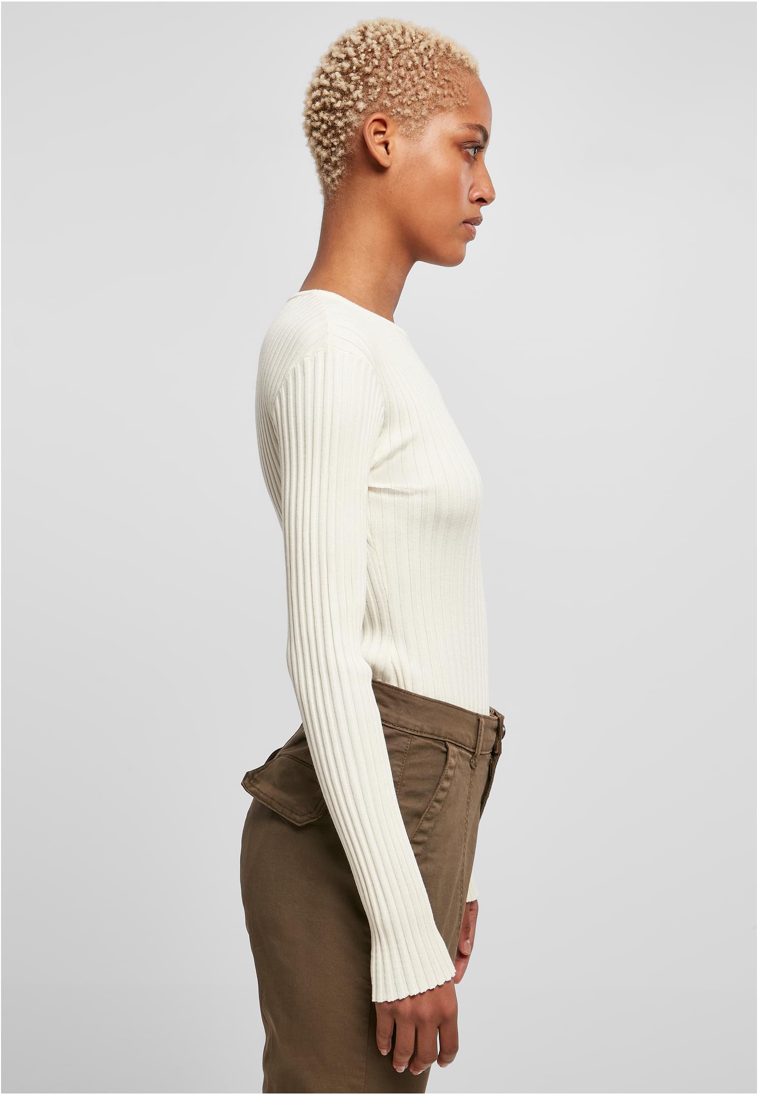 Ladies Rib Knit Longsleeve Body | whitesand