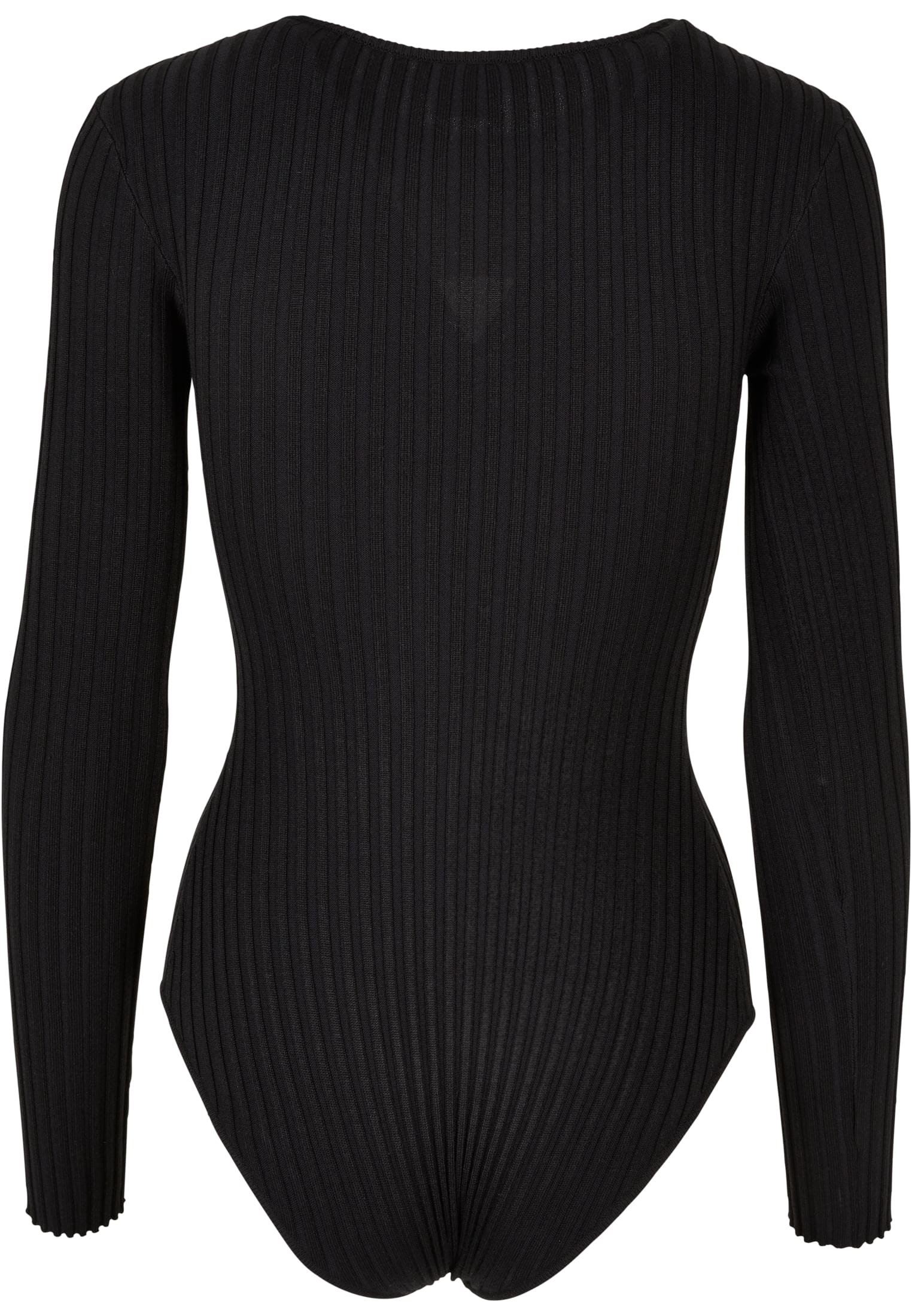 Ladies Rib Knit Longsleeve Body | black