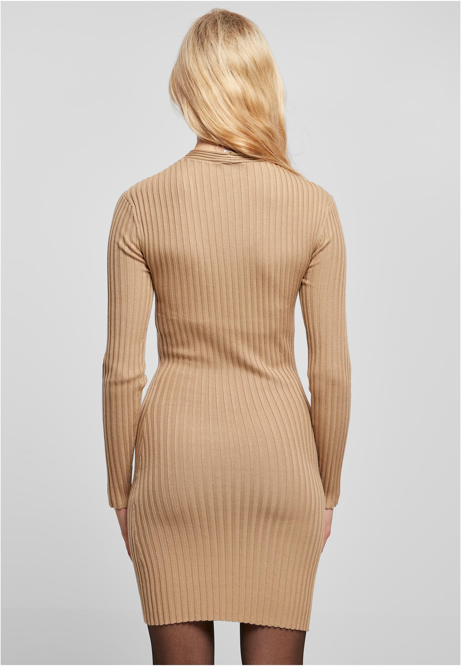 Ladies Crossed Rib Knit Dress | unionbeige