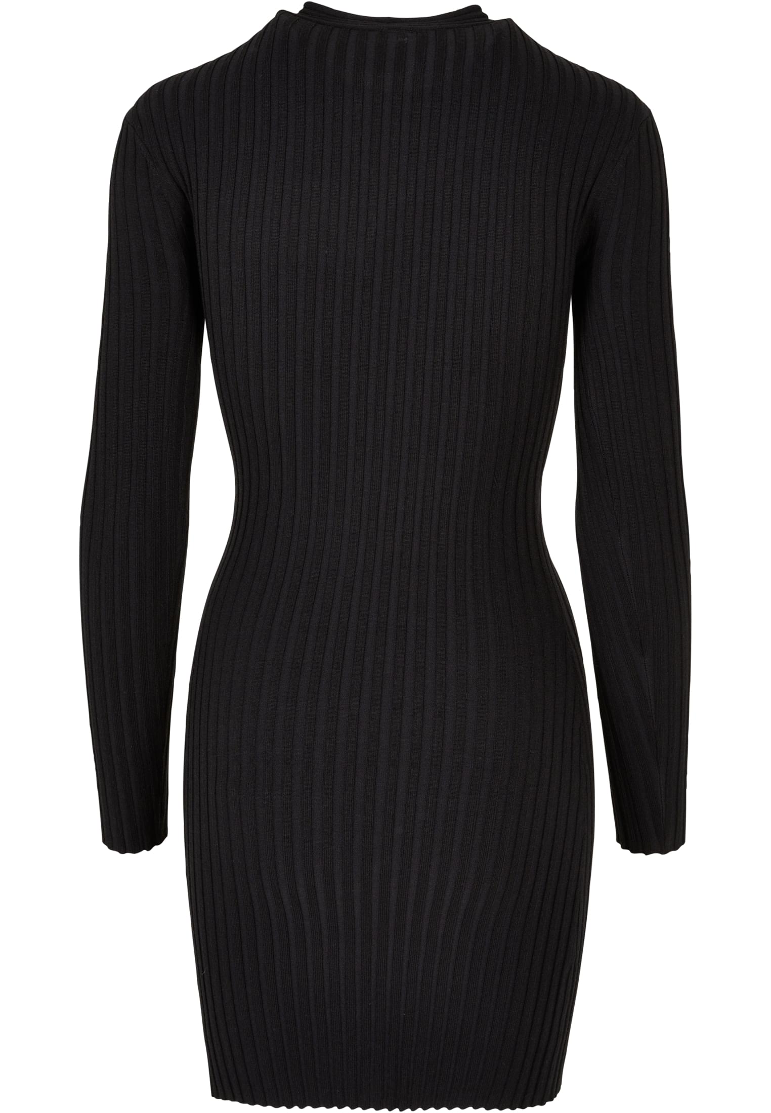 Ladies Crossed Rib Knit Dress | black