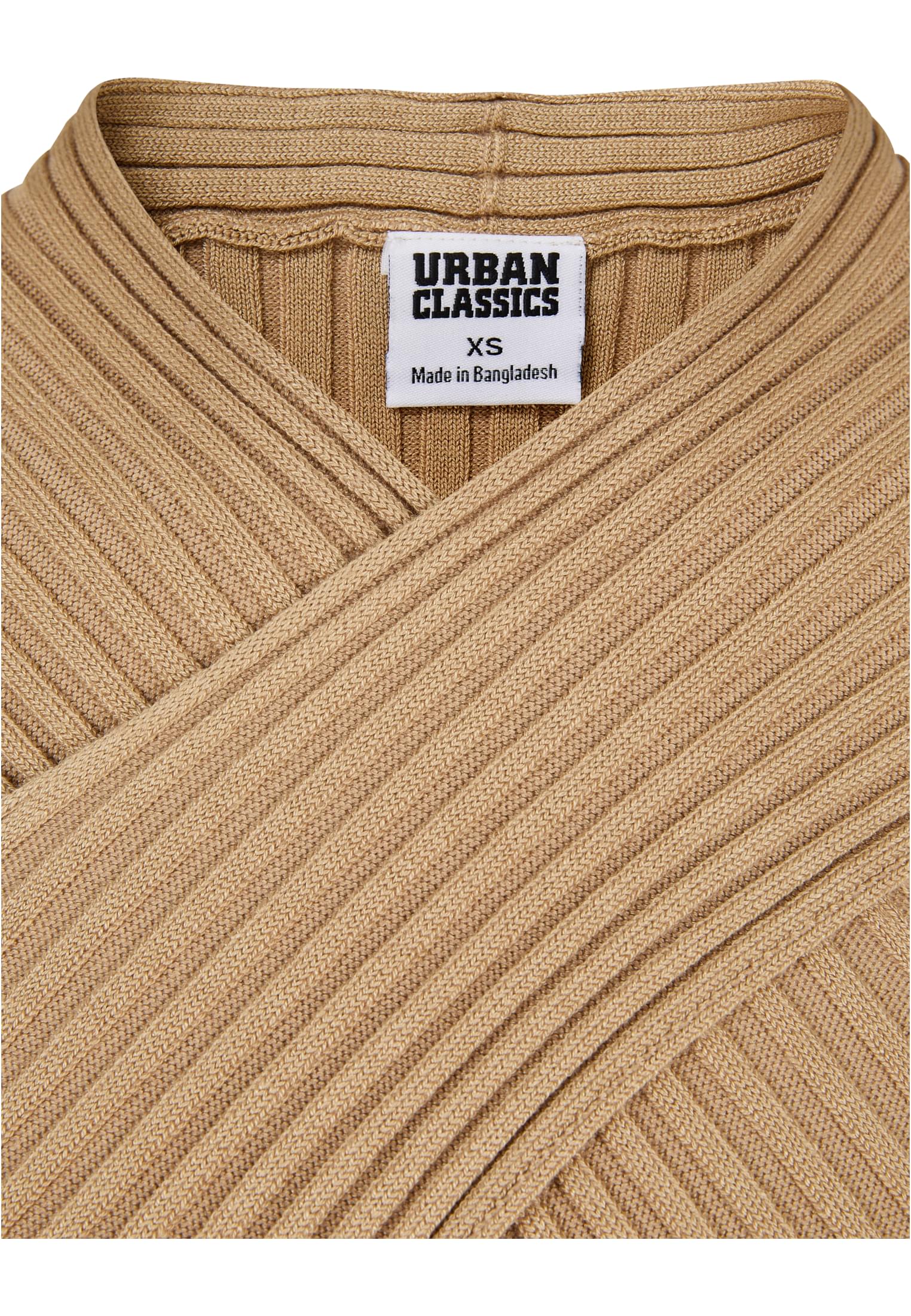 Ladies Crossed Rib Knit Dress | unionbeige