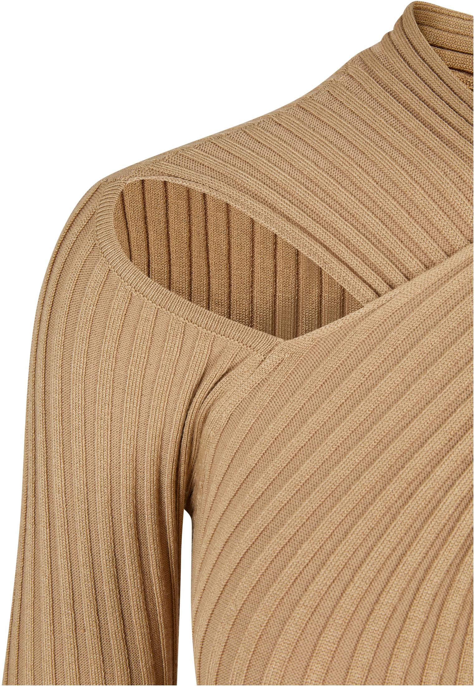 Ladies Crossed Rib Knit Dress | unionbeige