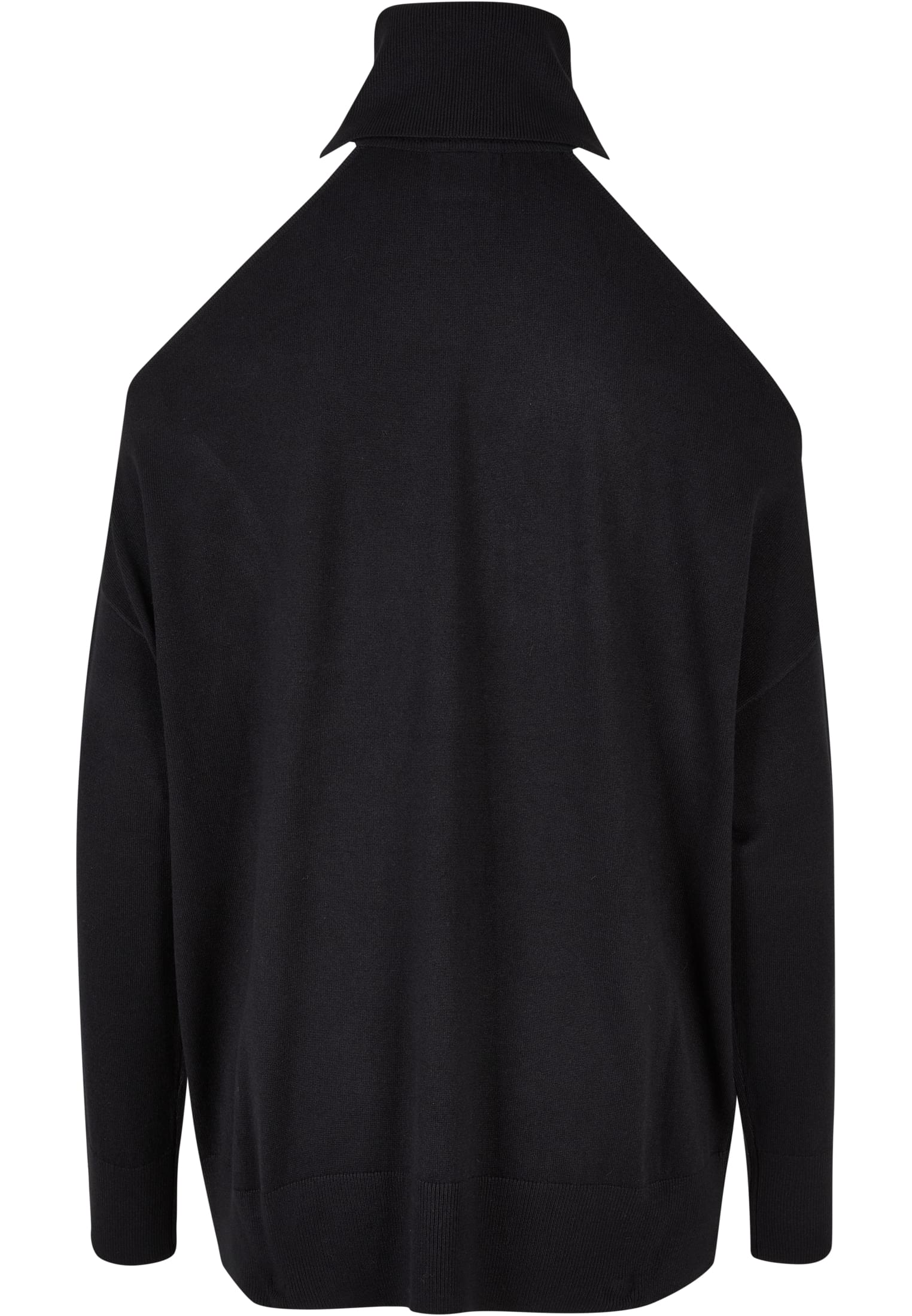 Ladies Cold Shoulder Turtelneck Sweater | black