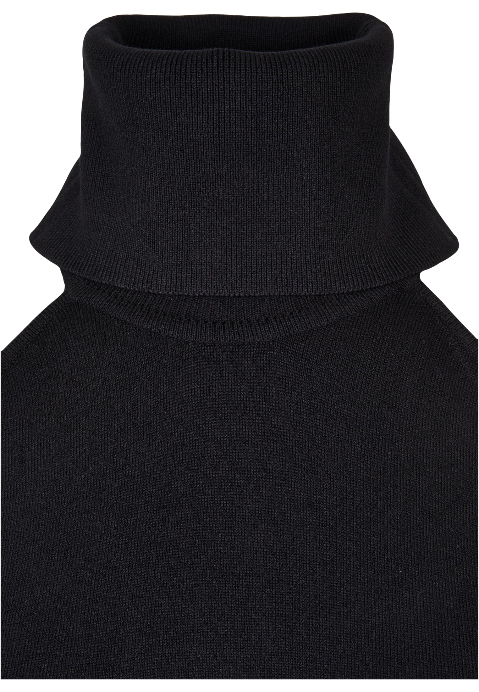 Ladies Cold Shoulder Turtelneck Sweater | black