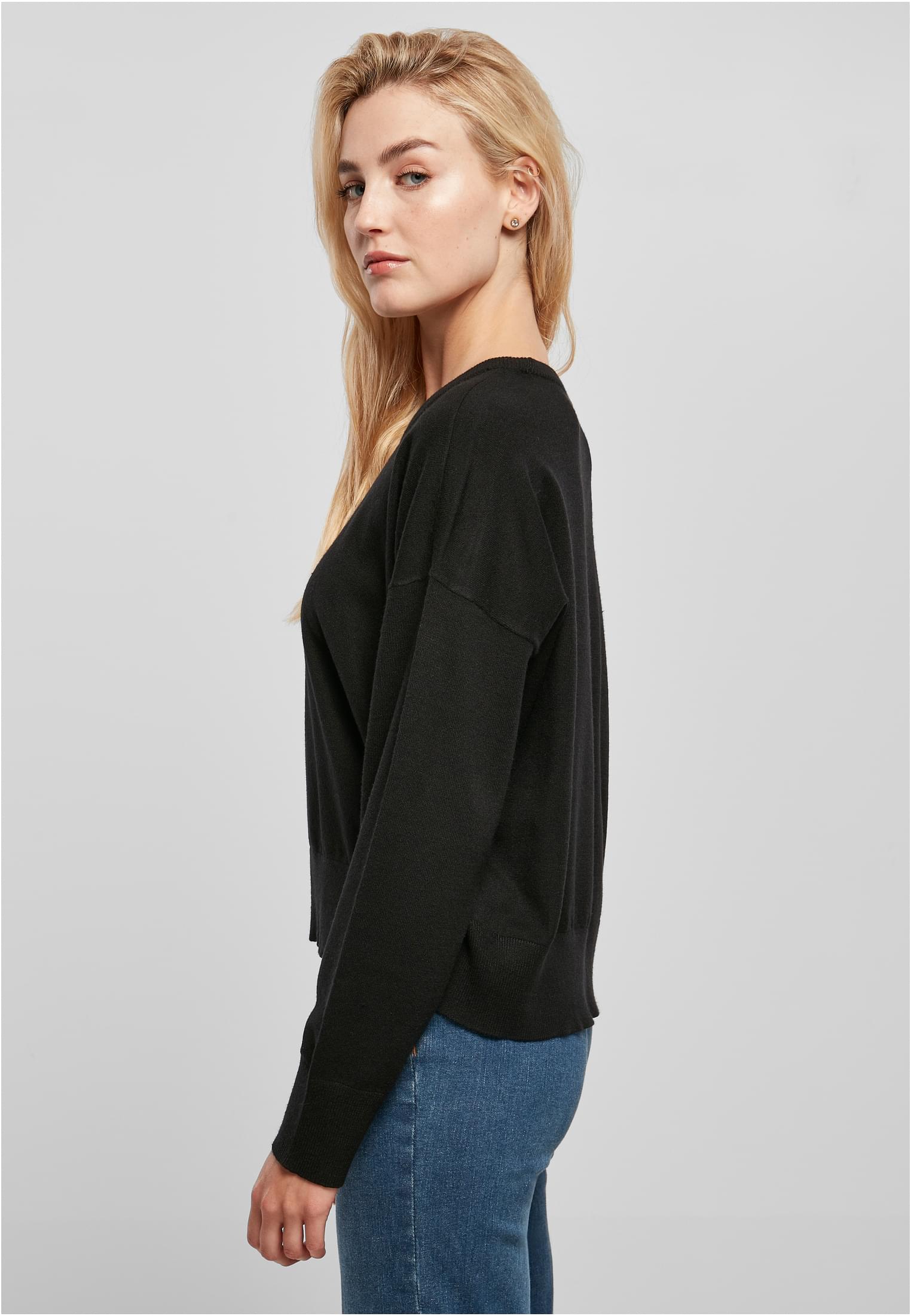 Ladies Eco Viscose Oversized Basic Sweater | black