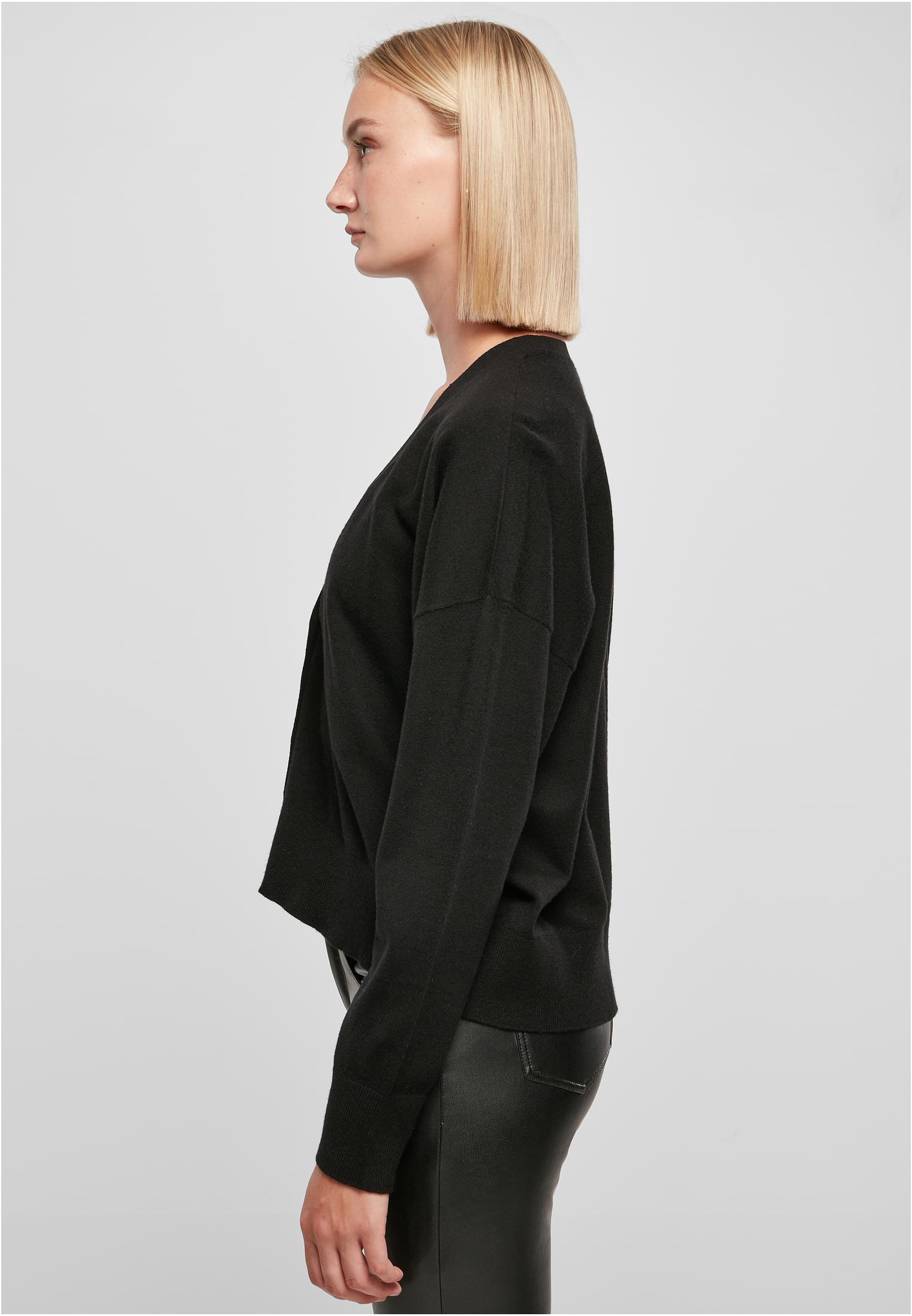 Ladies Eco Viscose Oversized Cardigan | black