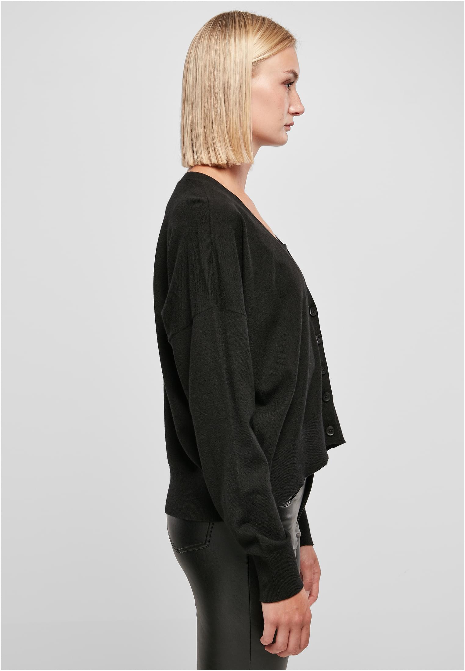 Ladies Eco Viscose Oversized Cardigan | black