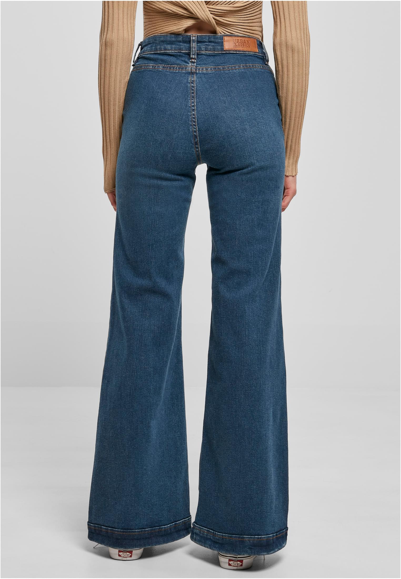 Ladies Vintage Flared Denim Pants | deepblue washed