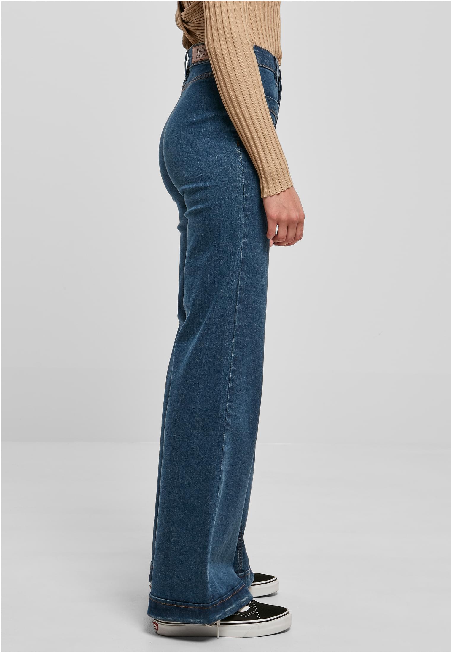 Ladies Vintage Flared Denim Pants | deepblue washed