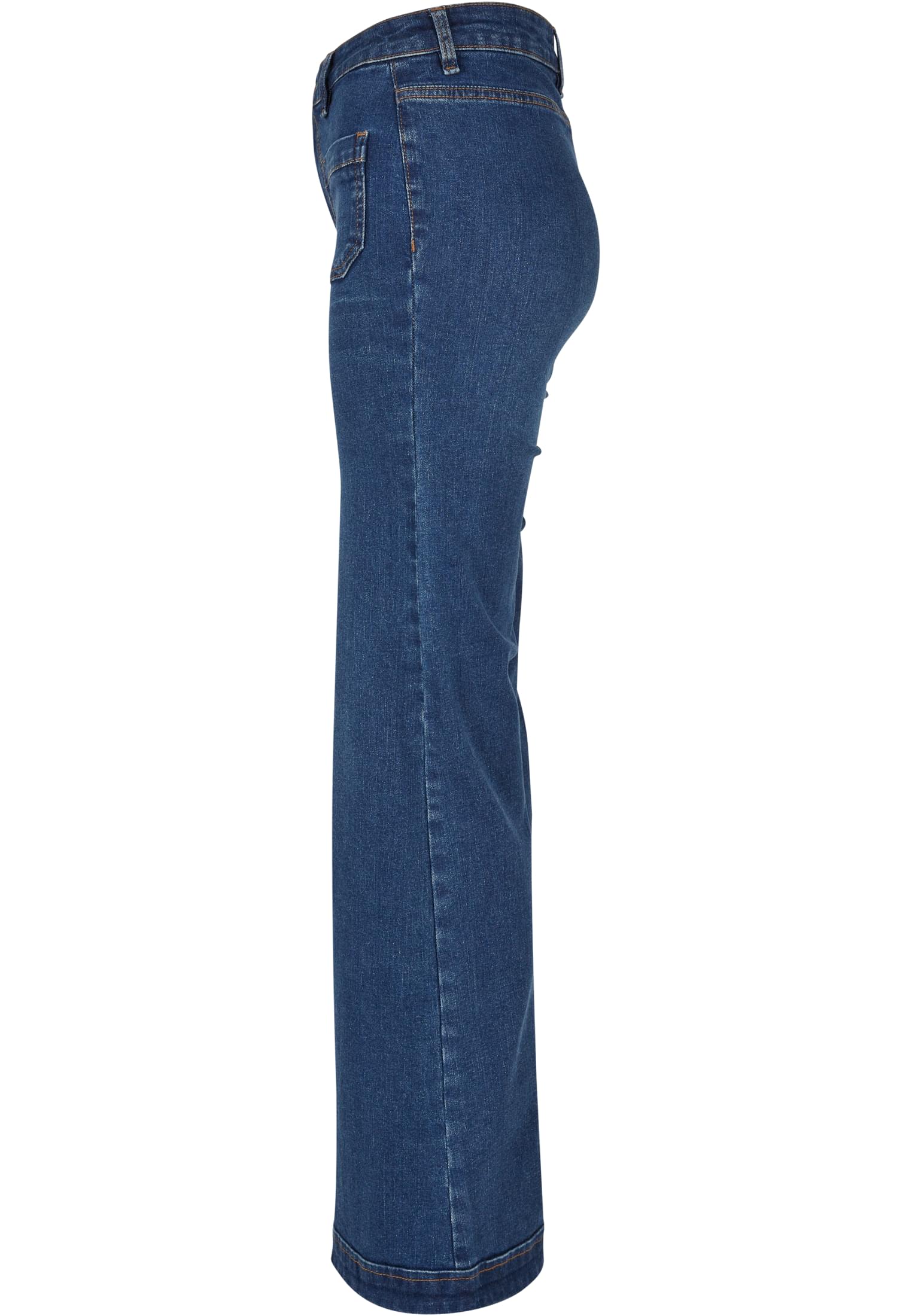 Ladies Vintage Flared Denim Pants | deepblue washed