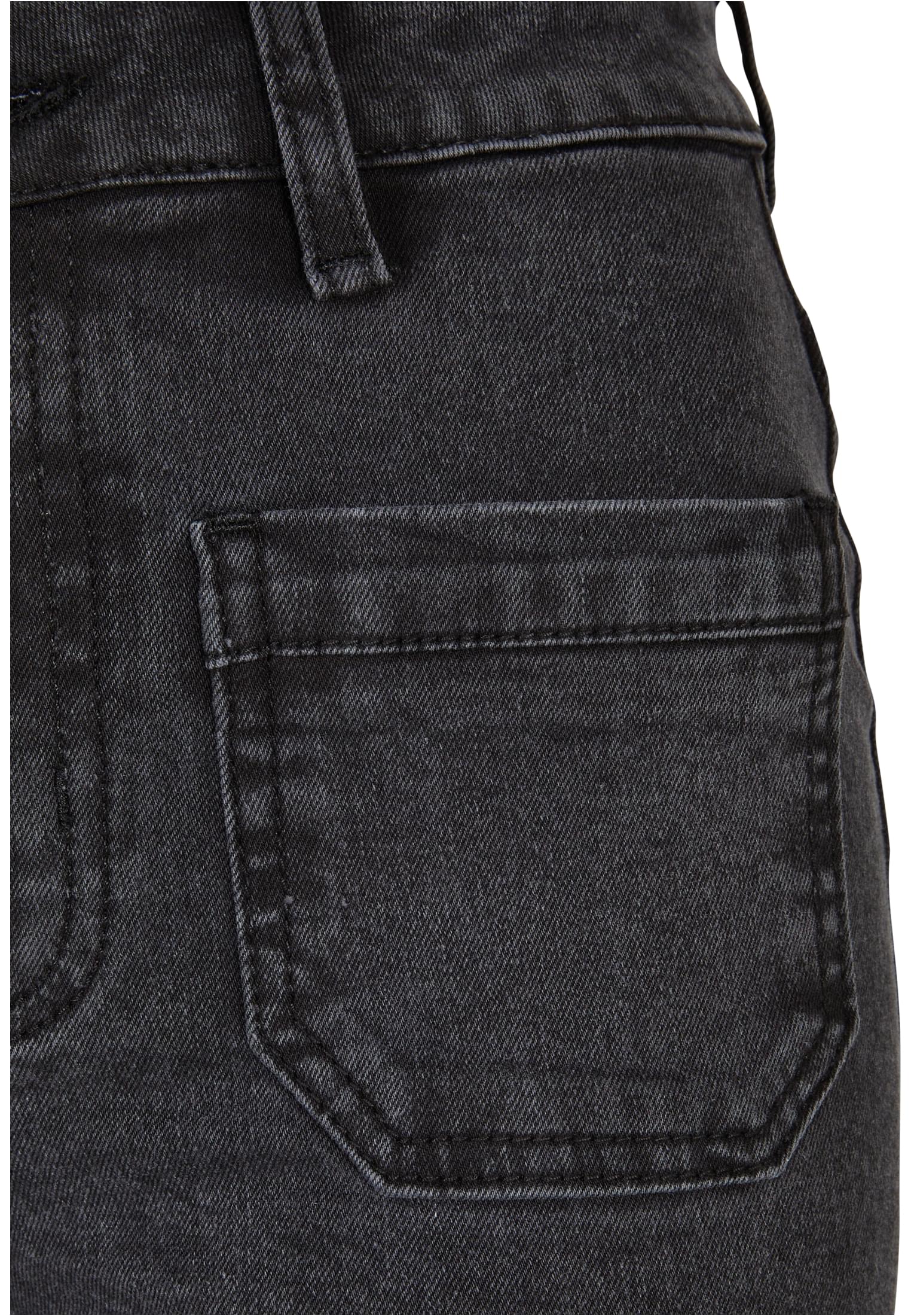 Ladies Vintage Flared Denim Pants | black washed