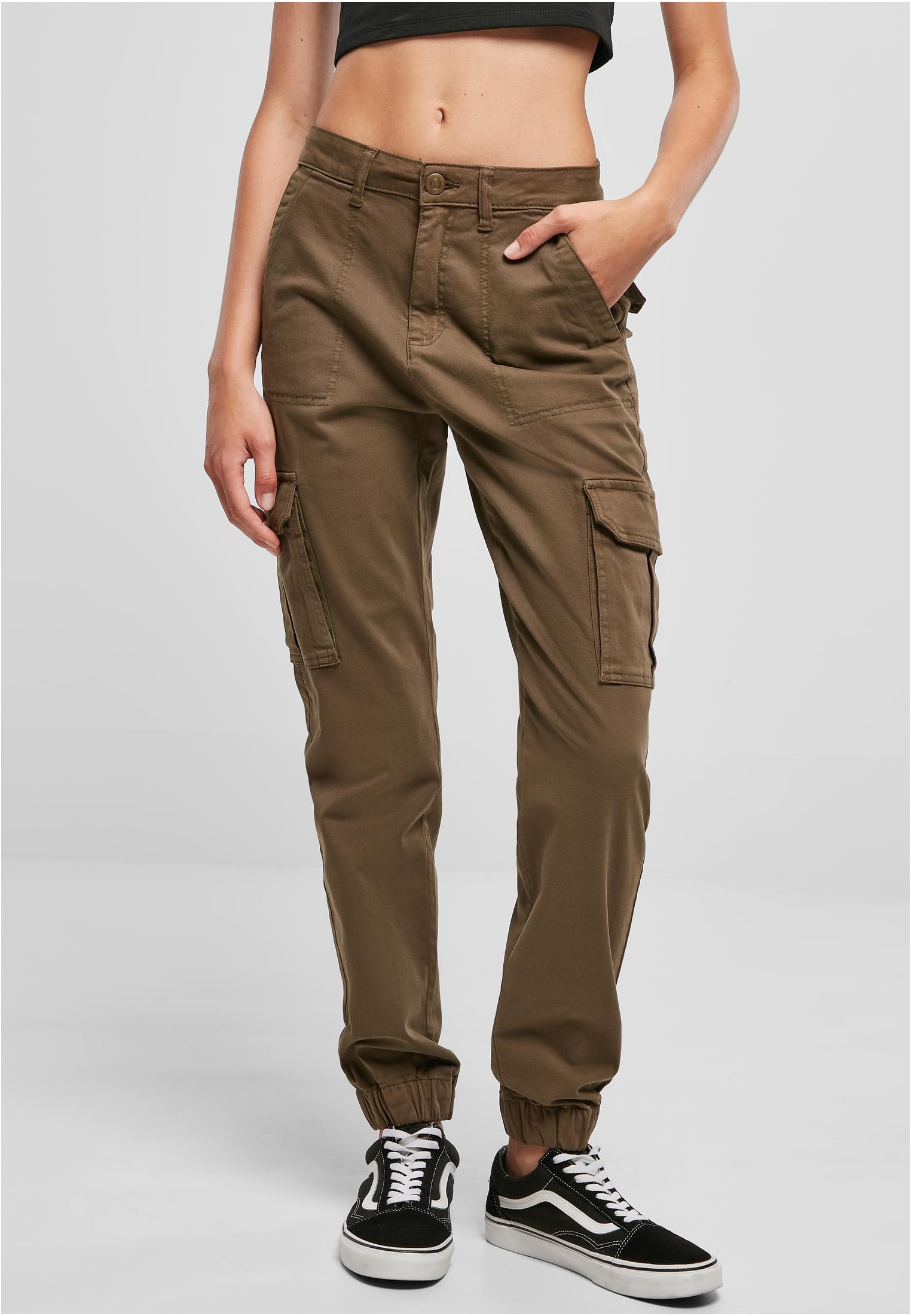 Ladies Cotton Twill Utility Pants | olive