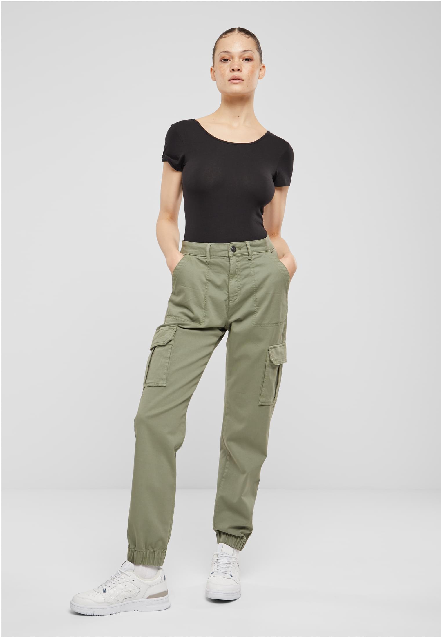 Ladies Cotton Twill Utility Pants | palegreen