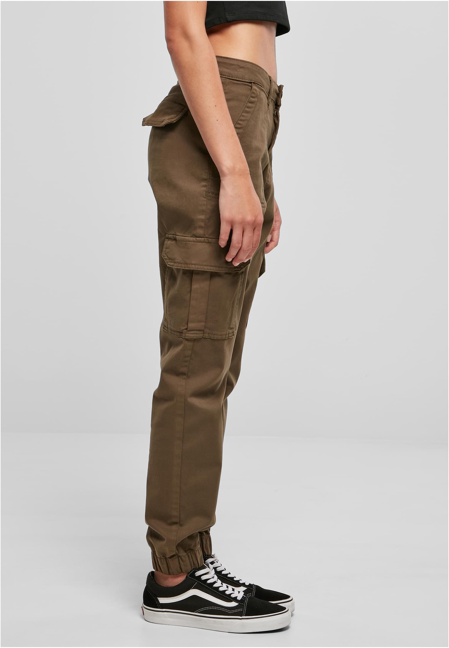 Ladies Cotton Twill Utility Pants | olive