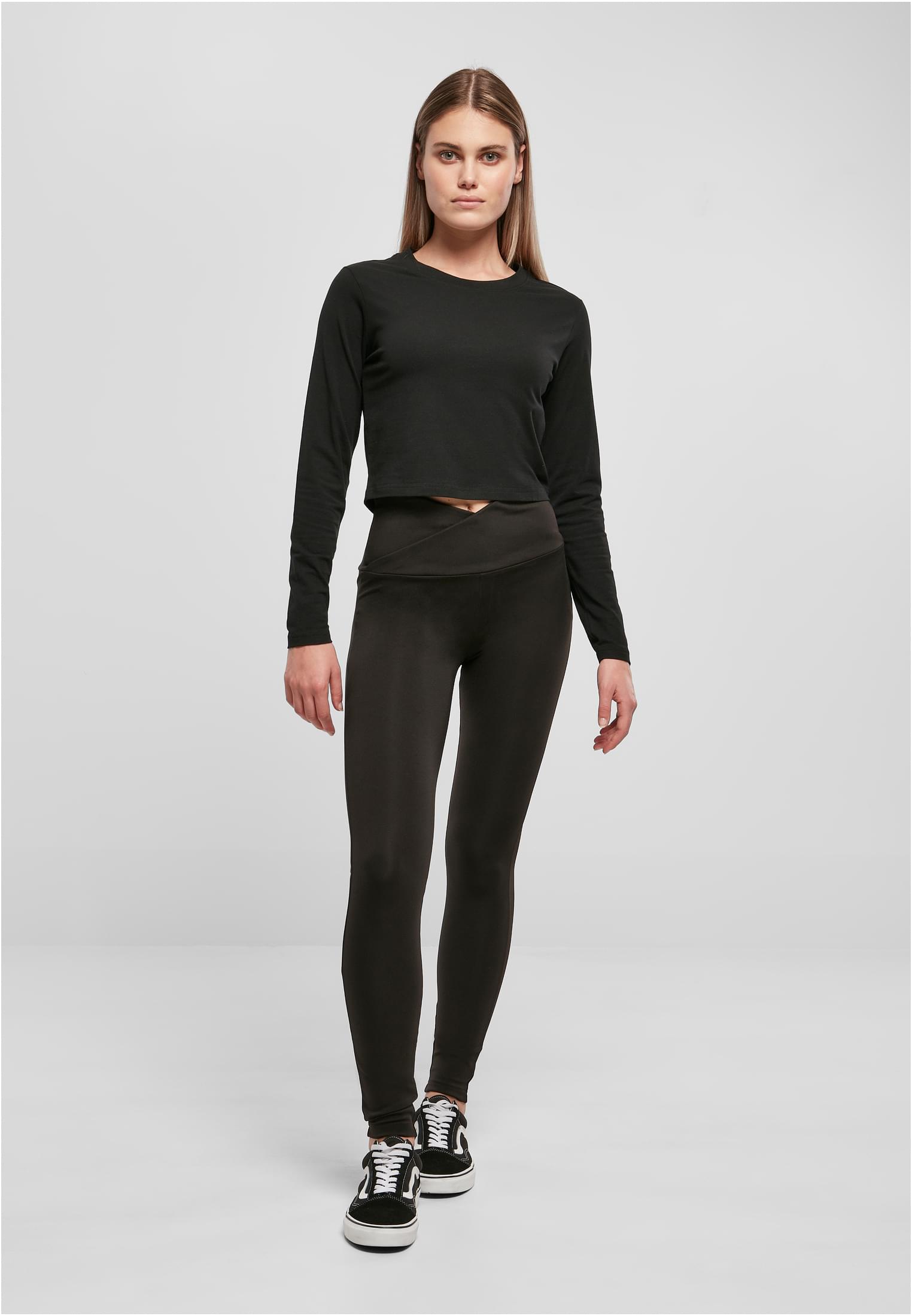 Ladies Recycled V Waist Leggings | black