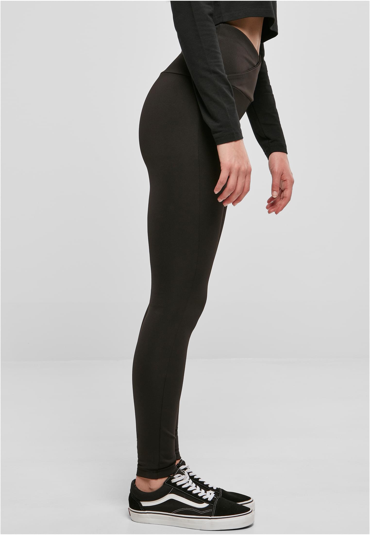 Ladies Recycled V Waist Leggings | black