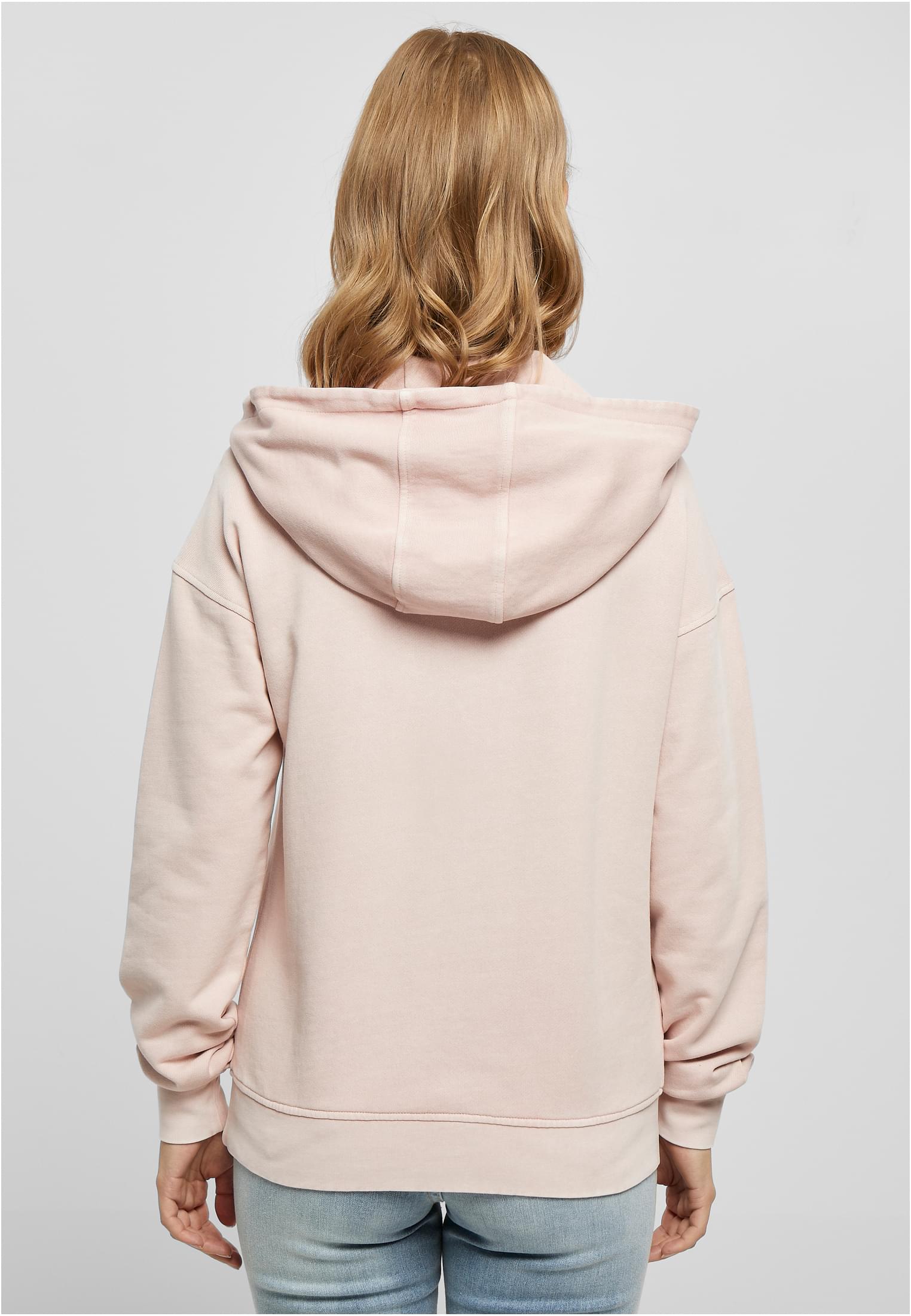 Ladies Small Embroidery Terry Hoody | pink