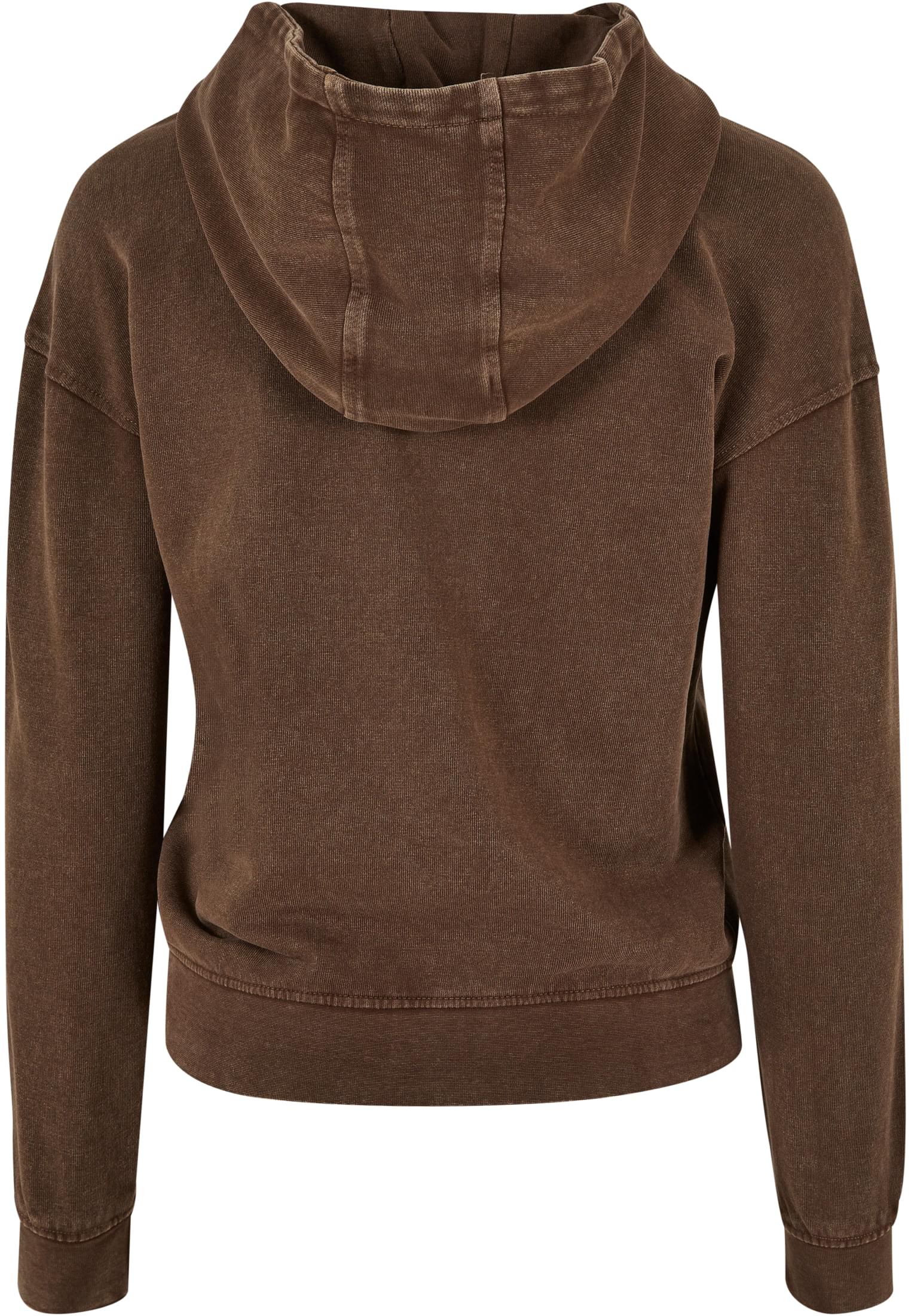 Ladies Small Embroidery Terry Hoody | brown